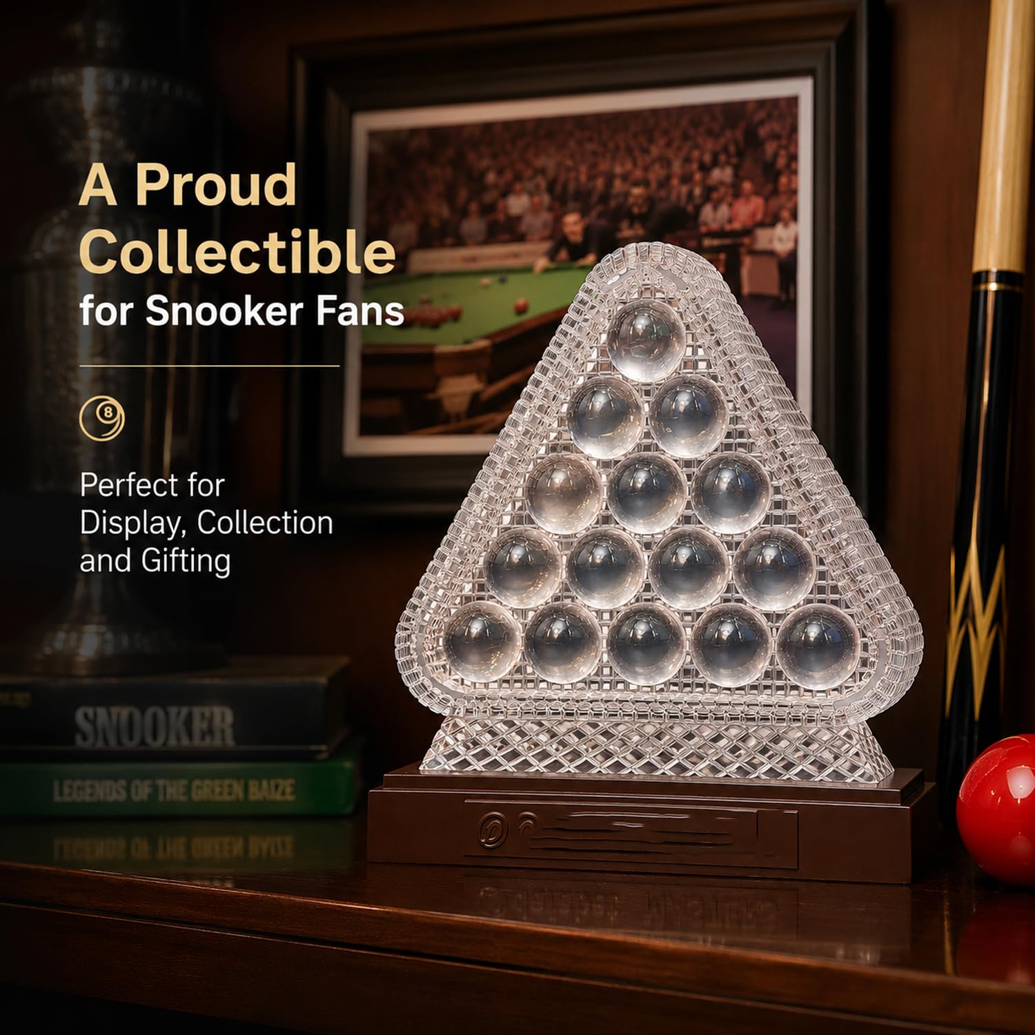 Snooker Master Meisterschafts Champion trophäe Replica | 34 cm Harz Billard Award, Sportmemorabilia Sammlerstück, Deko für Schreibtisch und Regal, Geschenk für Fans