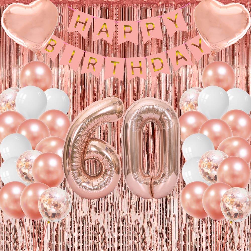 Buy 60 Birthday Decorations For Women 60th Birthday Decor Rose Gold buy-60-birthday-decorations-for-women-60th-birthday-decor-rose-gold