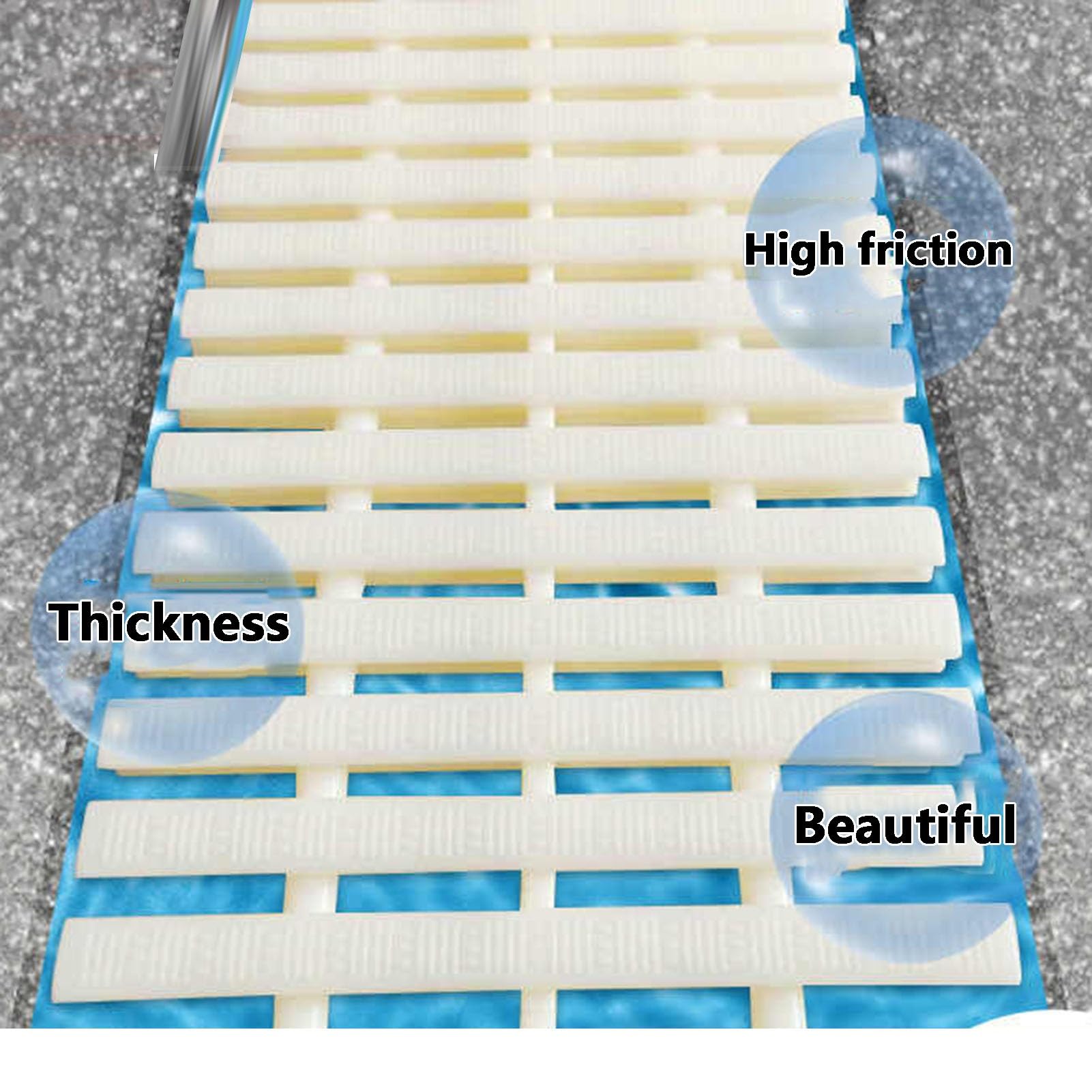 Griglia di Troppo Pieno per Lo Scarico della Piscina, griglia di Scarico in plastica ABS, Copertura per Scarico a Pavimento, Copertura per griglia di Giunzione, per Bordi Piscina, vialetti e