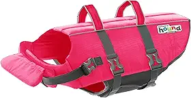 Outward Hound Colete salva-vidas para cães Granby Splash, colete salva-vidas de alta flutuabilidade para natação, passeios de barco e segurança na água, médio, rosa