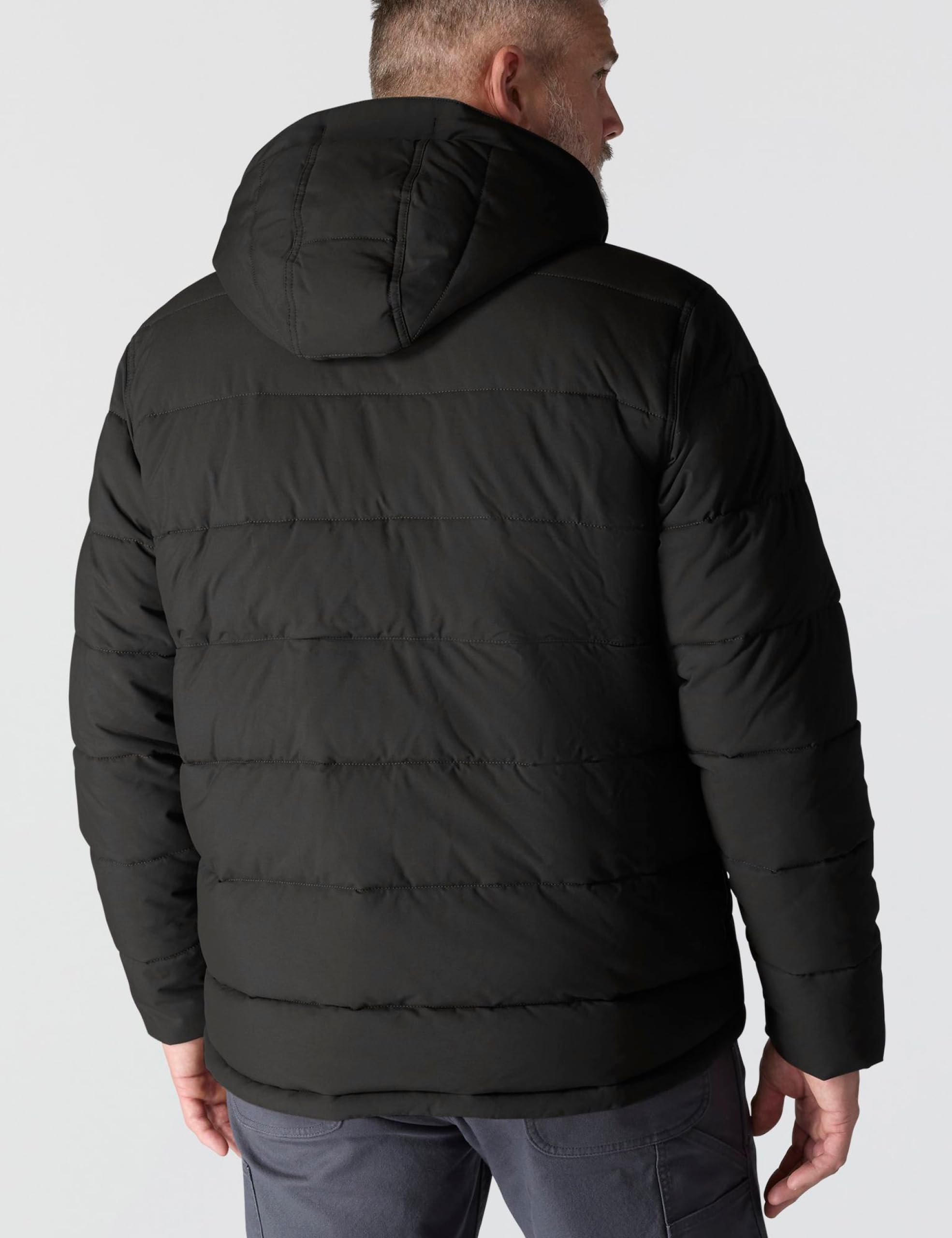 Carhartt Montana Loose Fit kurtka męska – wyściełana wiatroszczelna i wodoodporna kurtka robocza z podszewką Sherpa – kurtka izolacyjna z przeciwdeszczowym Defender i kapturem – kurtka outdoorowa