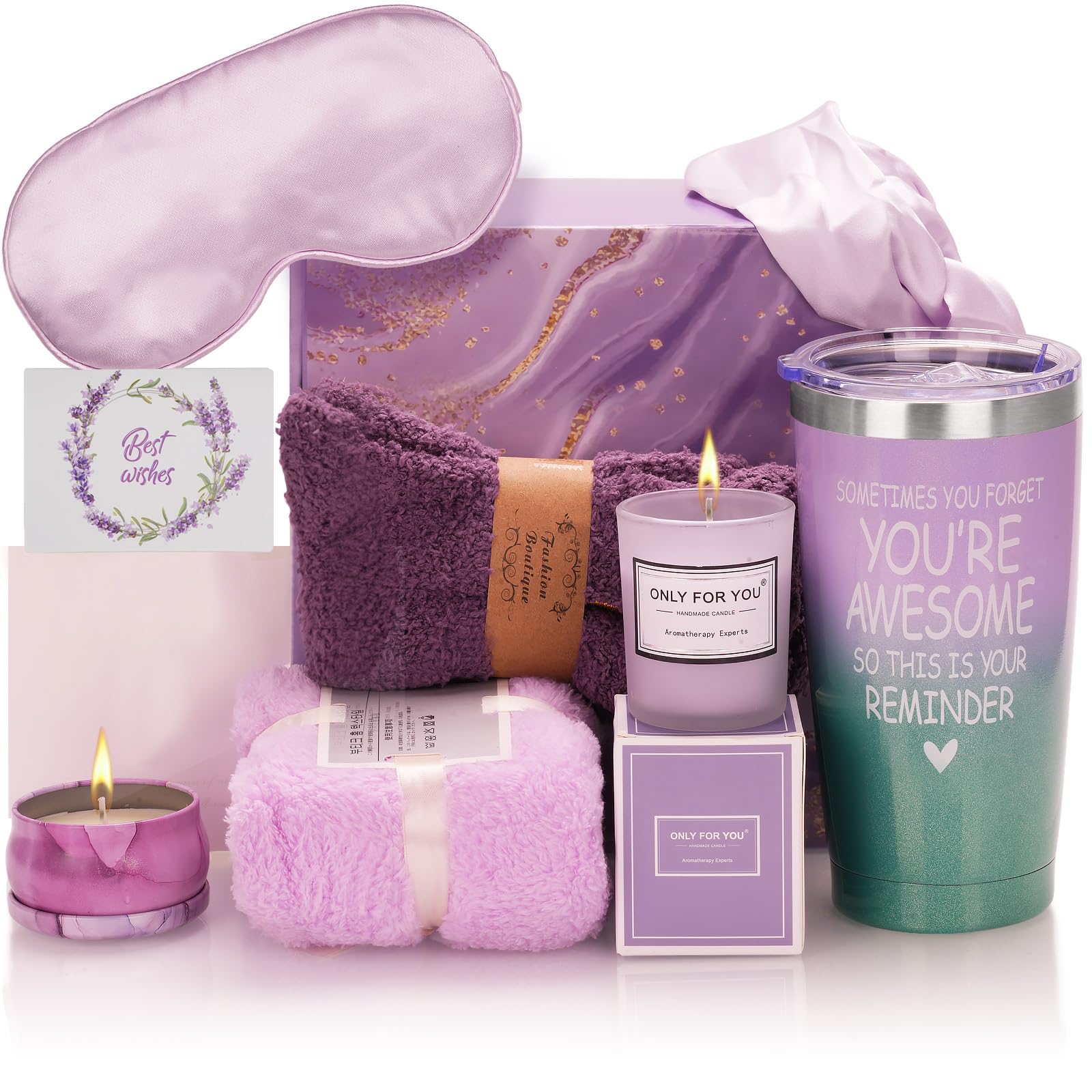 Regalo Original Para Mujer - Taza Termo y Velas Perfumadas - Cumpleaños, San Valentín Para Amigas, Hermanas, Novias, Madre, Mama