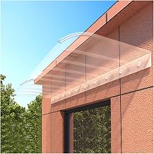 Invisible Front Door Canopy Awning Shelter,Curved Polycarbonate Cover,Invisible Entry Awning,Door Window Garden Canopy Patio Porch Awning,UV Protection Rain Size 40 * 100cm/15.7 * 39.3in