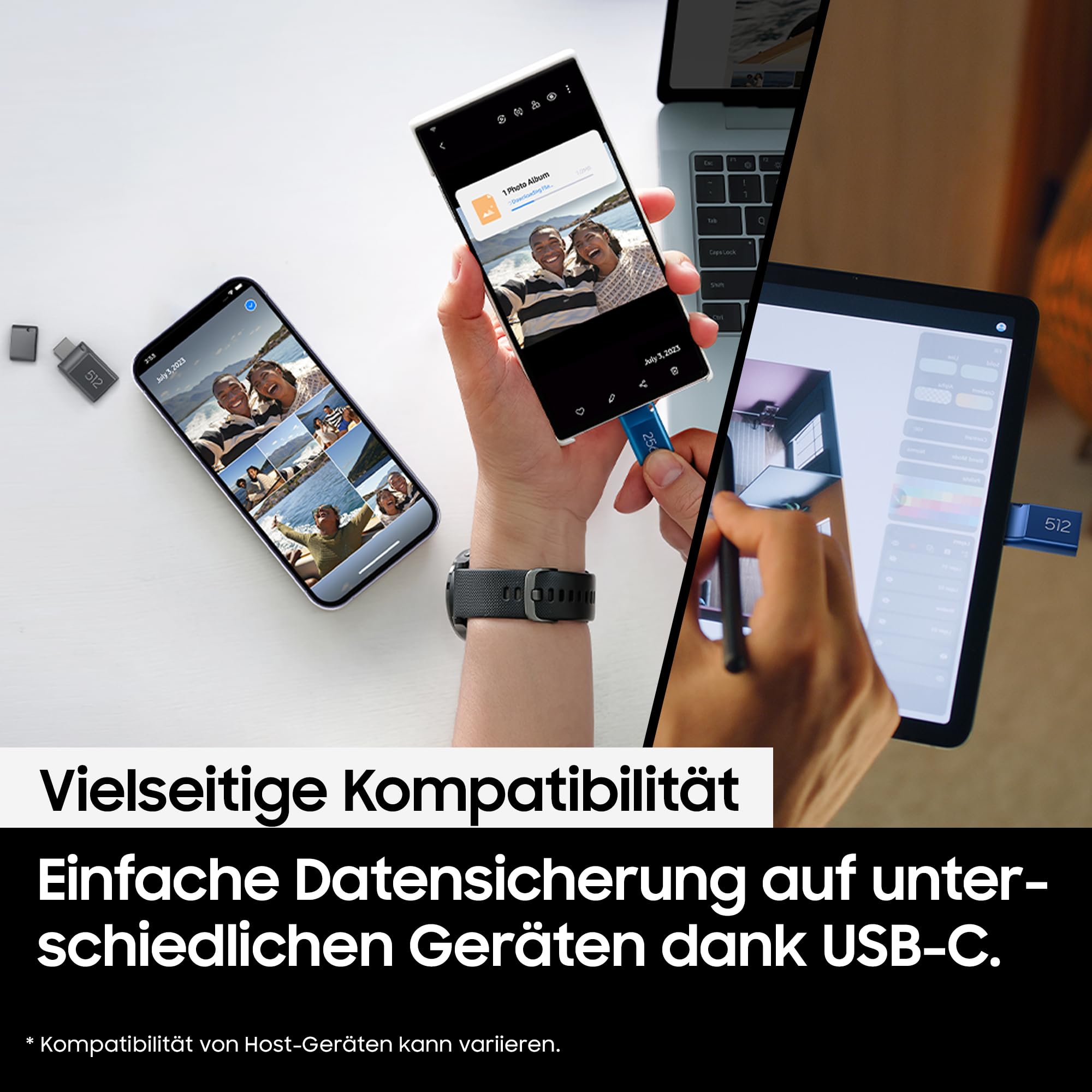 Samsung USB-Stick 128 GB USB 3.1 400 MB/s Lesen 60 MB/s Schreiben MUF-128DA/APC Blau