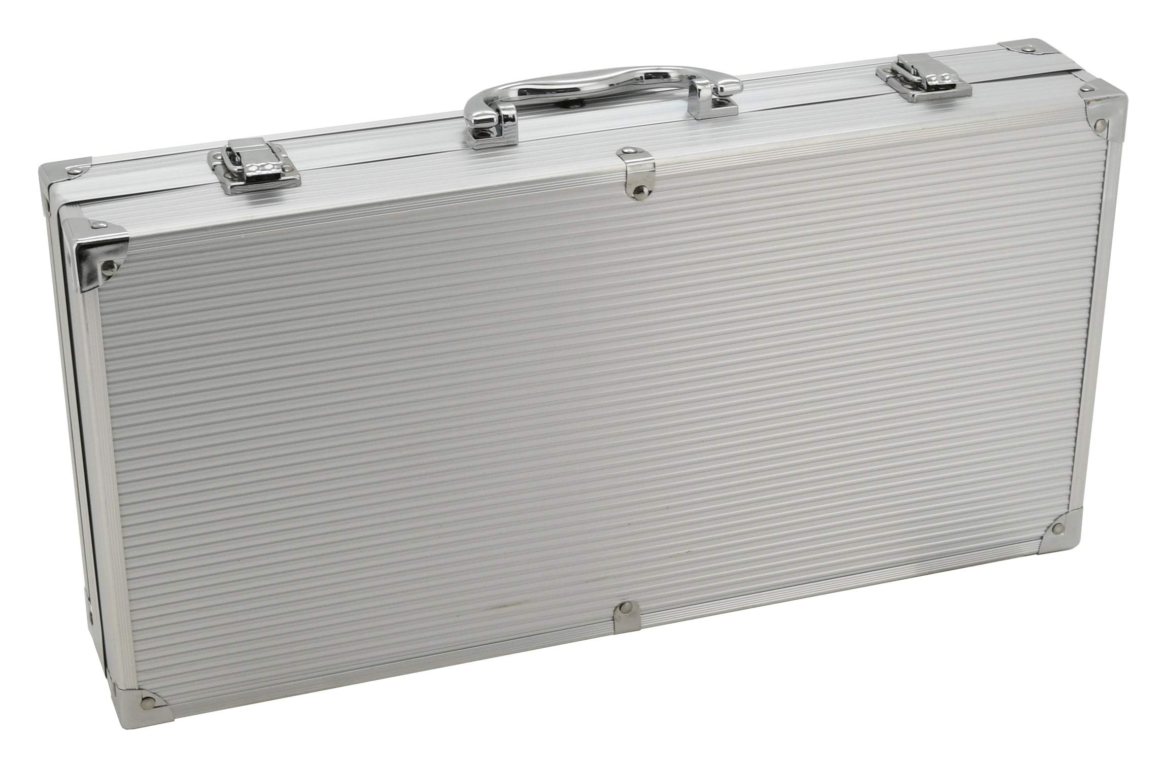 13106 - Set di attrezzi per barbecue Grey Line con 11 pezzi, valigetta in alluminio