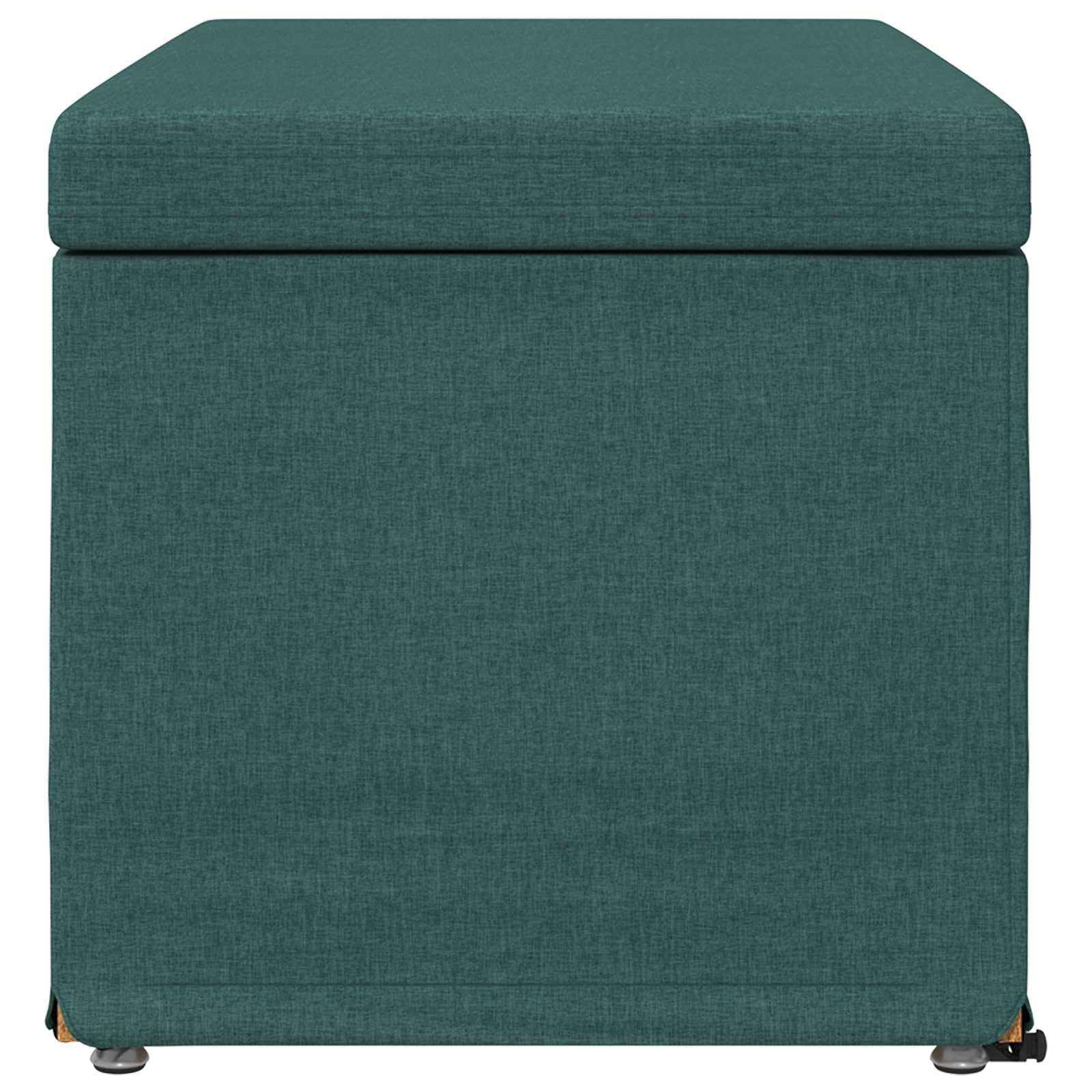 vidaXL Halka Ciemna zieleń Tkanina i drewno inżynieryjne, Nowoczesny, trwały, kompaktowy stołek do kuchni, stylowy design, wygodne siedzenie, minimalistyczne meble