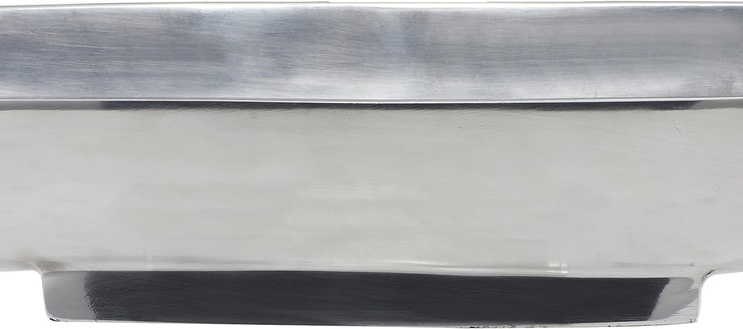 Deco 79 Aluminum Tray, 29" x 5" x 3", Silver
