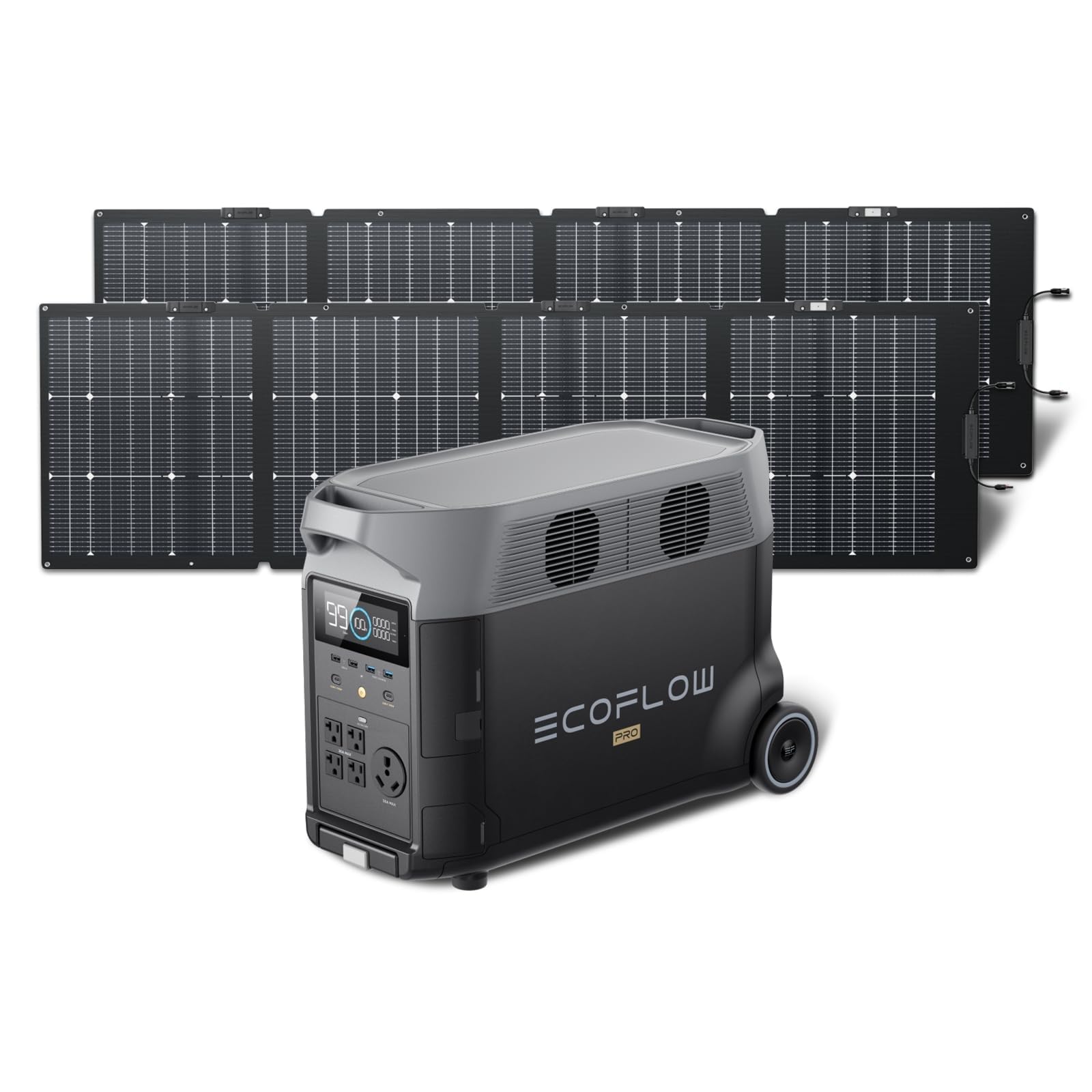 Ef Ecoflow Delta Pro 3600Wh Portable Power Station With 2X220W Solar Panels Delta Pro+2X220W Solar Panels