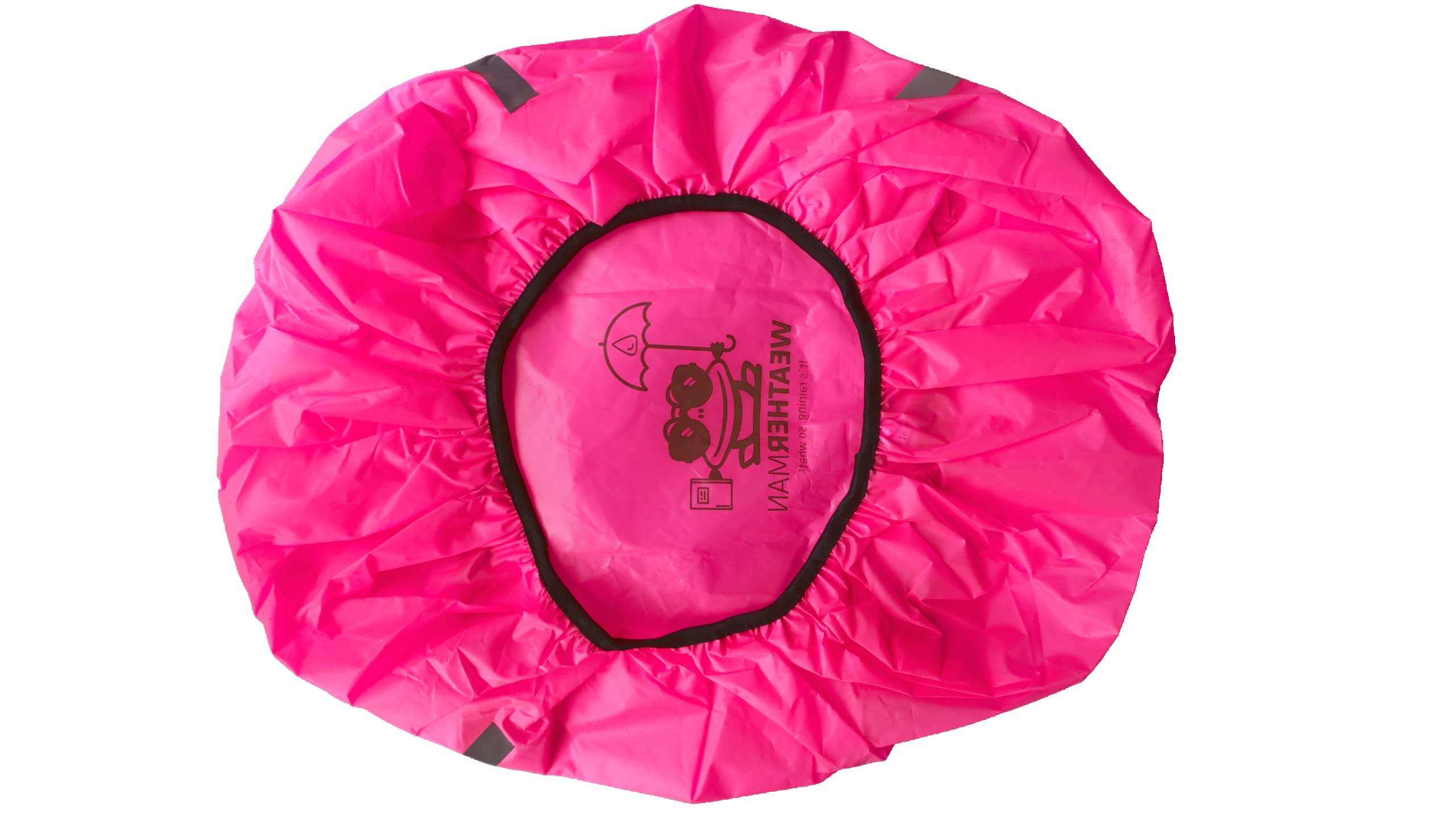 Weatherman, rosa copertura, protezione anti-pioggia, per zaini, zainetto, cartella I stagna, colore fluorescente, con elastico, strisce luminose