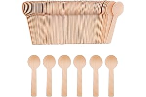 200 Pack Mini Ice Cream Wooden Spoons