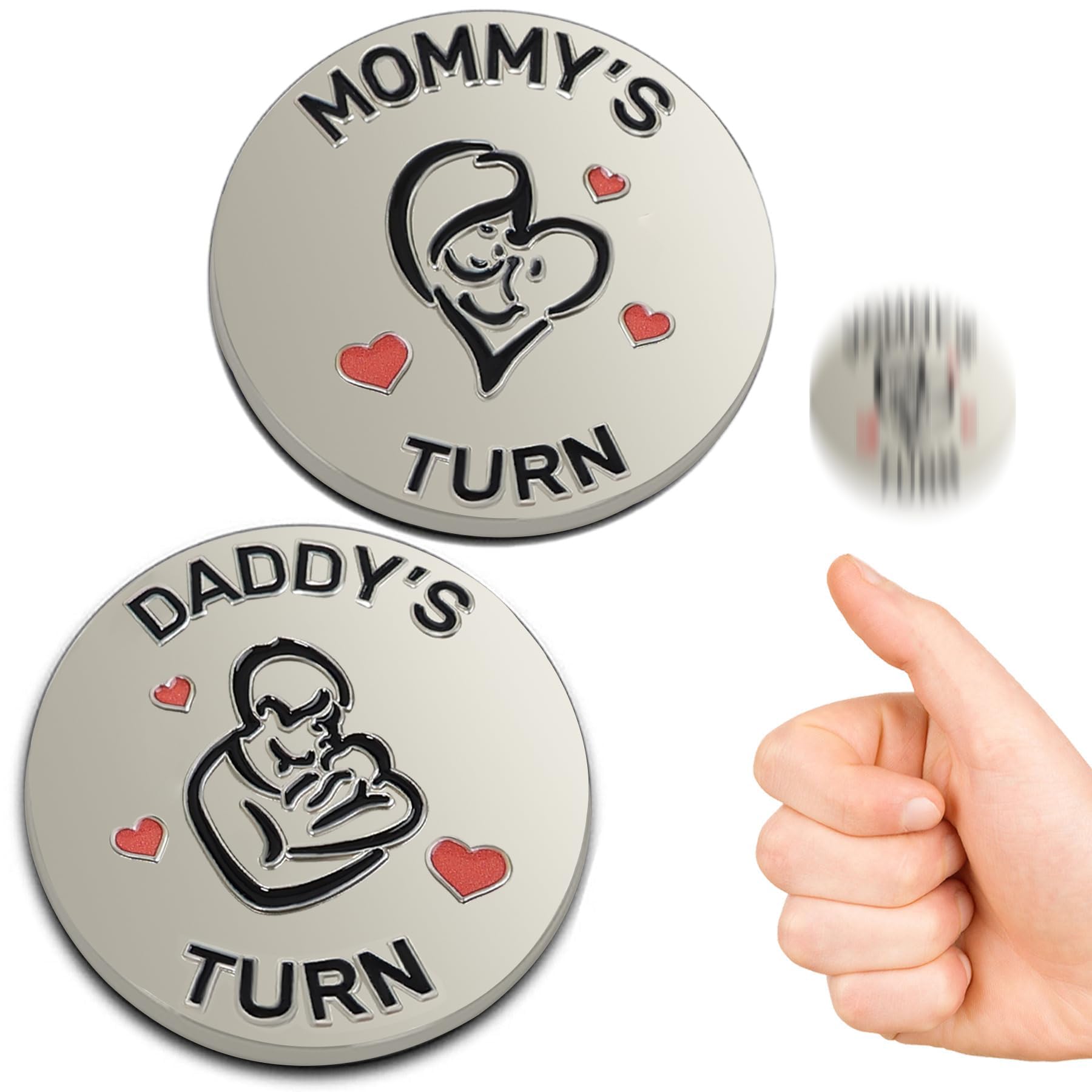 Funny Double Sided New Parents Decision Coin Pregnancy Gifts