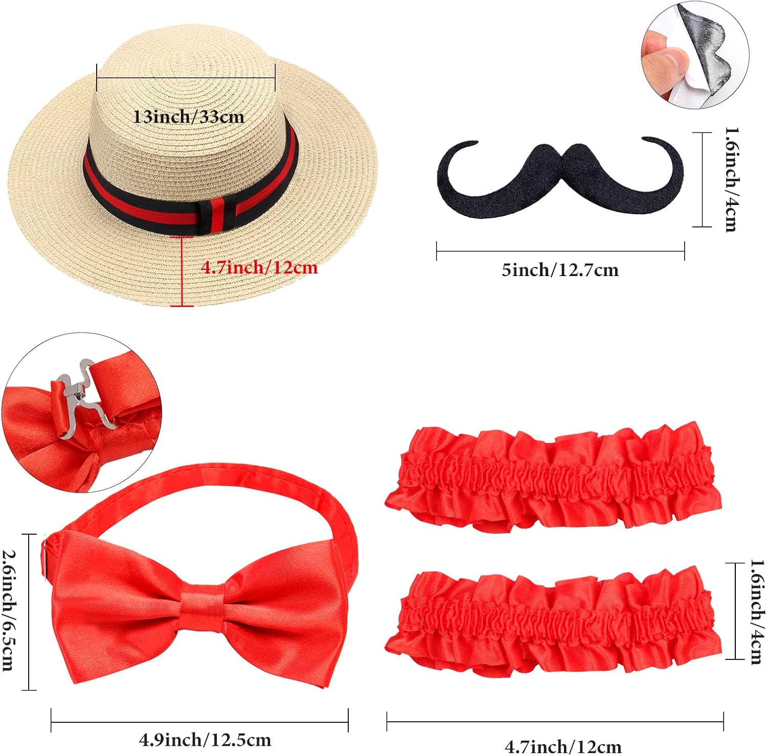 Kyson 6 Pieces Barbershop Quartet Costume-Carnival Barker Costume-Vintage Circus Costume-1920s Roaring Costume for Adult