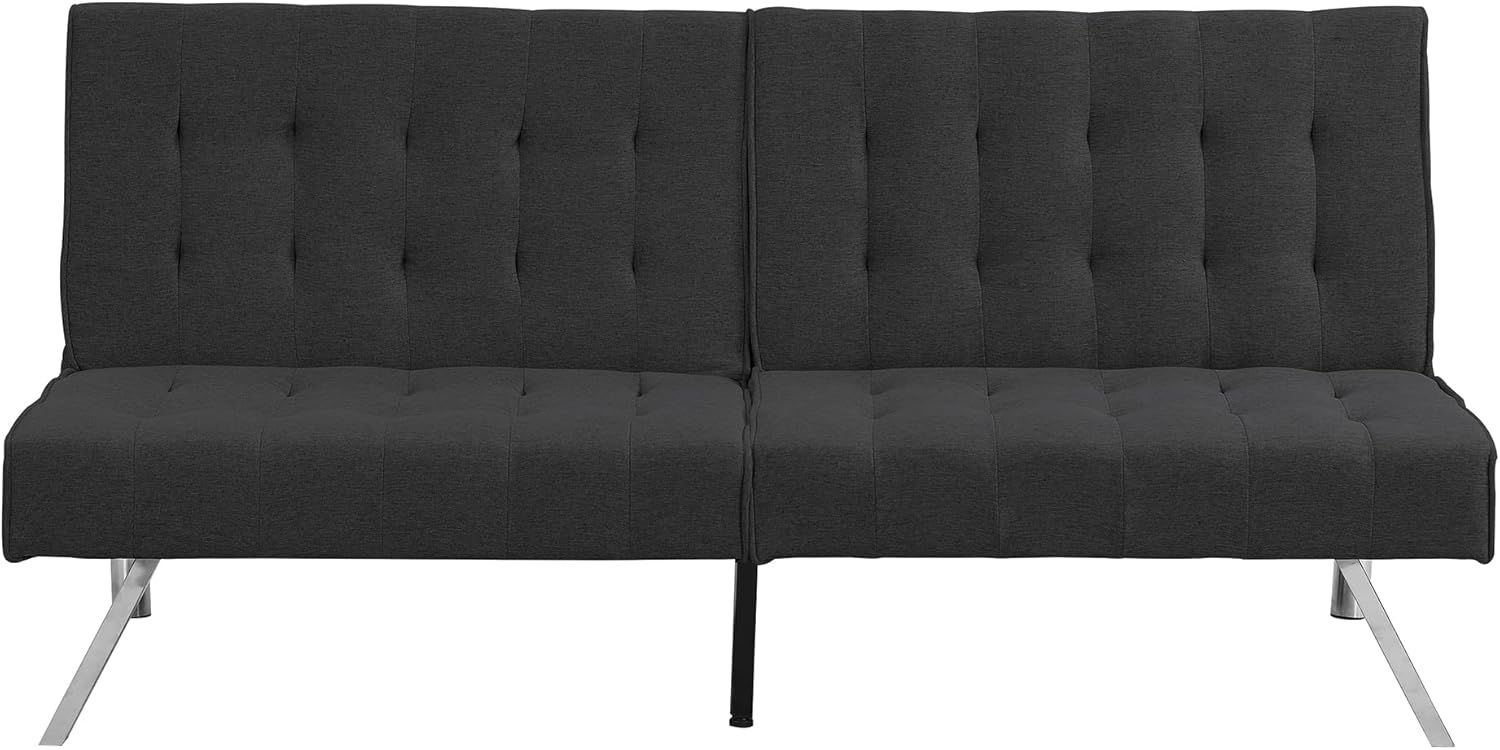 68.1" Futon Sofa Bed,Small Splitback Linen Fabric Memory