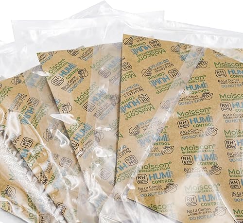 Miniatura 8 de Paquetes de control de humedad bidireccional con 62 % de 2.36 oz, paquete de 5 unidades para almacenar 1 libra, tamaño 67 paquetes de control de