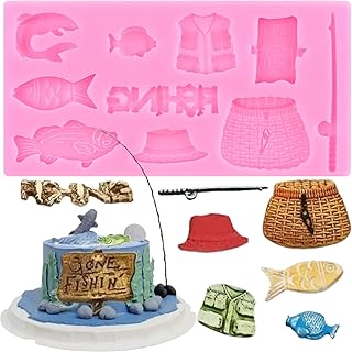 Fishing Tool Silicone Mold Small Fish Fondant Molds For Cake Decorating ...