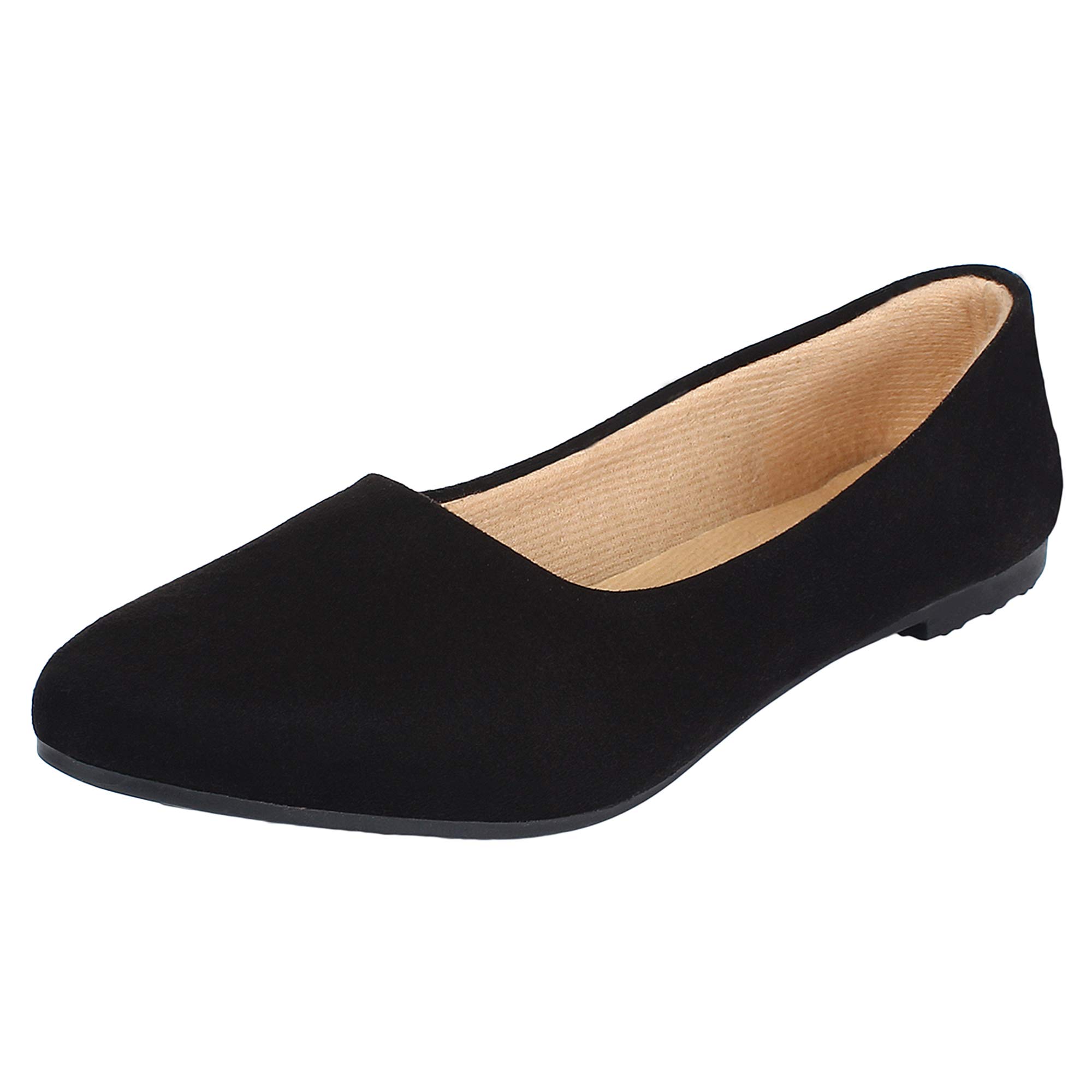 Footshez Womens Synthetic Leather Casual and Party Bellies Ballet Flats for Women-New (Black, Numeric_3) (B082B3LNGW) Amazon Price History, Amazon Price Tracker