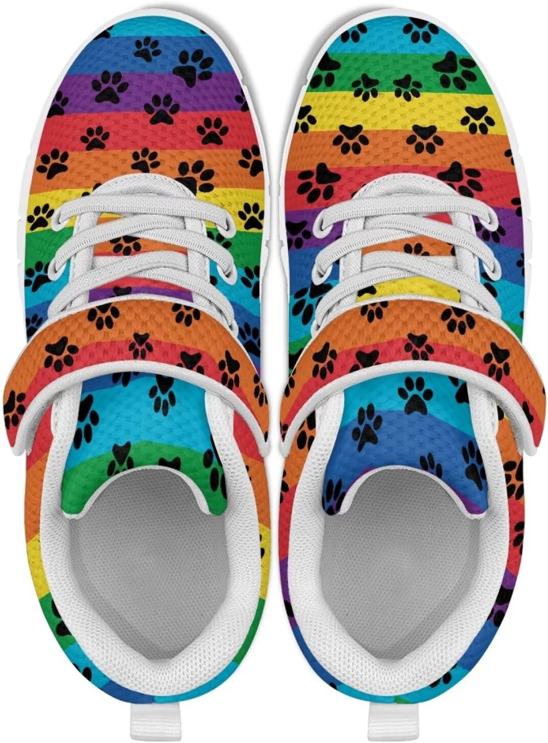 Girls Boys Lightweight Strap Sneakers Non-Slip Running Athletic Shoes High Top Barefoot Shoes Walking Sneakers