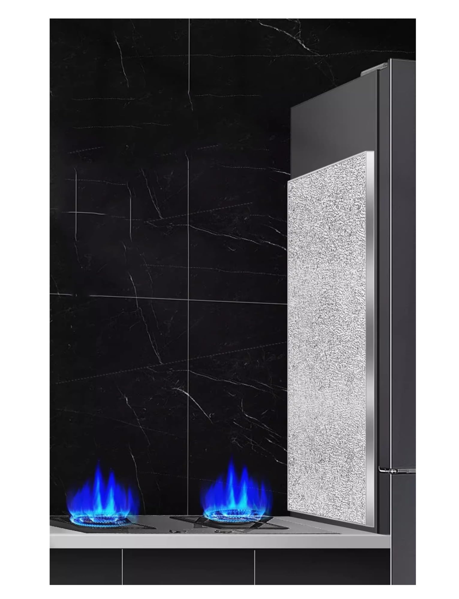 Protection plaque cuisson alu résistant aux hautes températures du feu