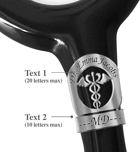 Miniatura 4 de bellblow Stethoscope Charms Personalized, Custom ID Name Tag for Stethoscope, Engraved Stethoscope Name Tag EMT Medical Caduceus, Stethoscope Id