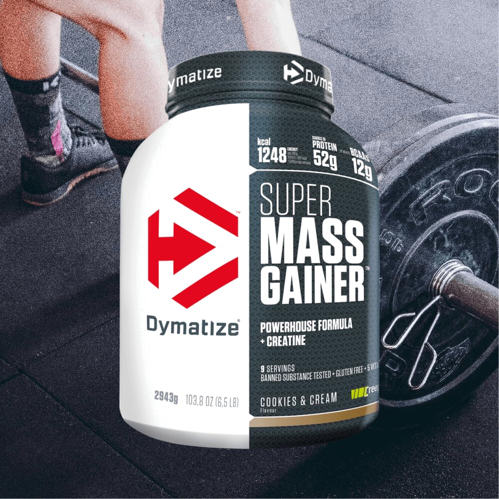 Dymatize Super Mass Gainer Cookies & Cream 2,9 kg - Poudre Weight-Gainer + Glucides BCAA et Caséine