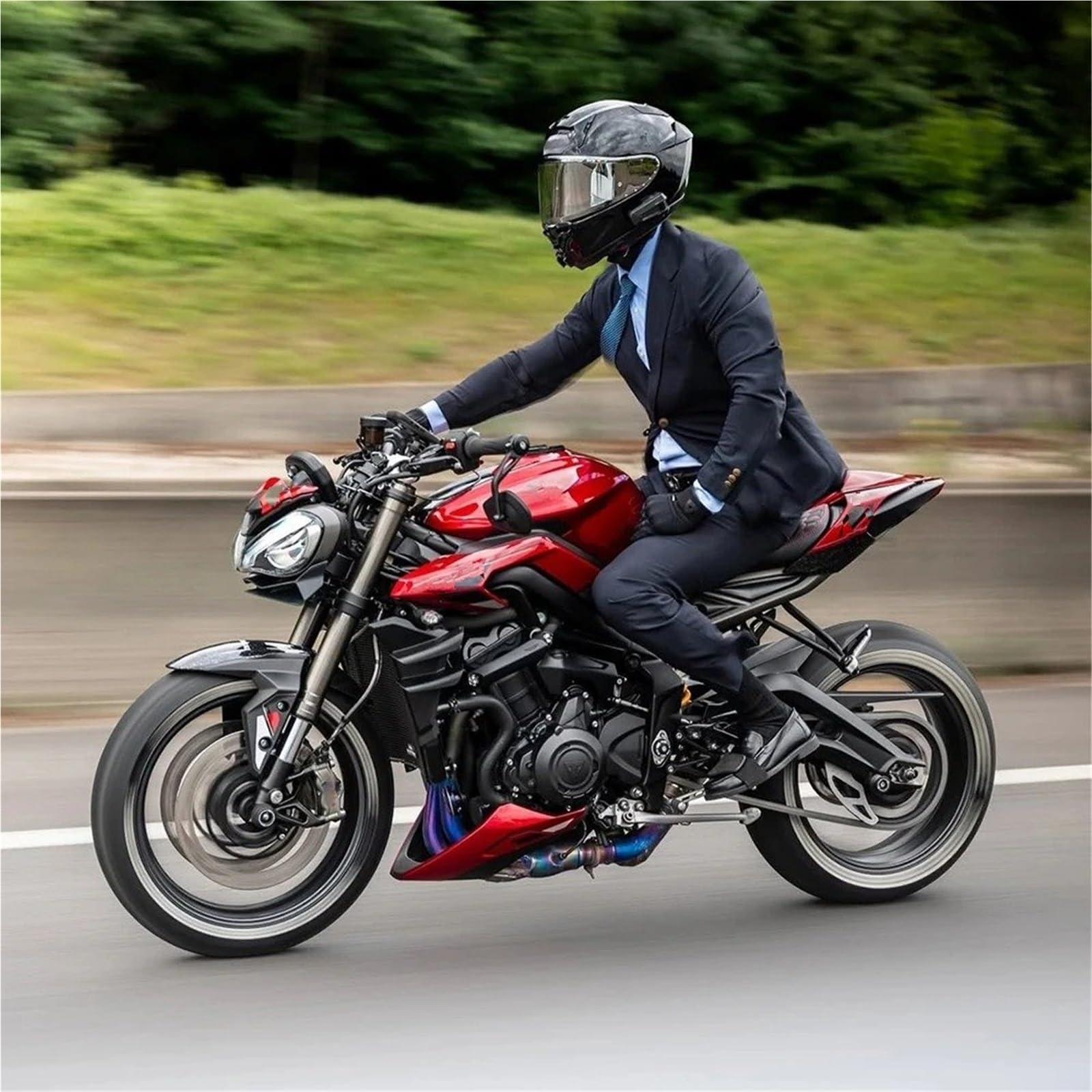Motocicleta Carenado para Triumph Street Triple 765 2023 2024 2025 Alerón Lateral Frontal Flanco Inferior Delantero