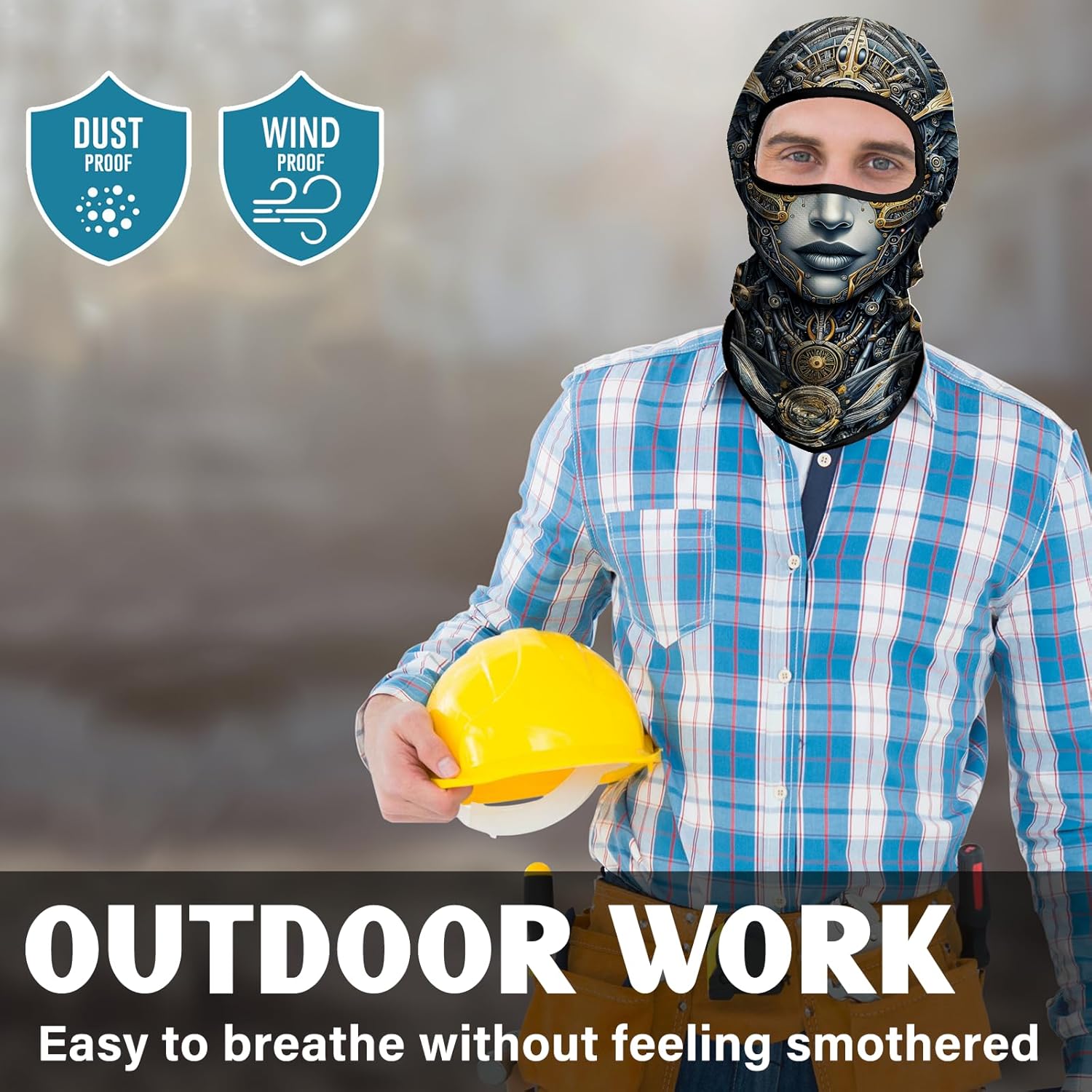 Obacle Balaclava Face Mask for Men Women Motorcycle Ski Hunting Cycling Fishing - Image 6