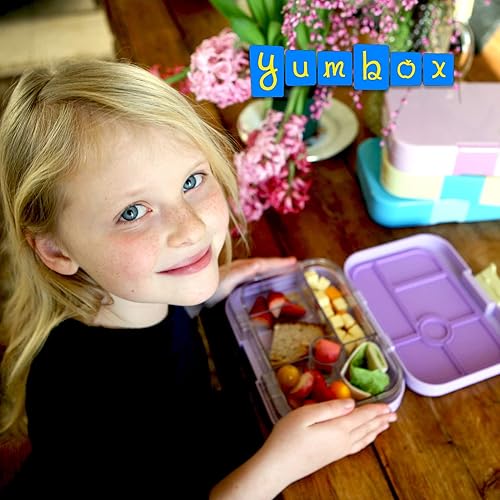 Miniatura 8 de Yumbox Lonchera Bento original a prueba de fugas para niños (unicornio morado lavanda)