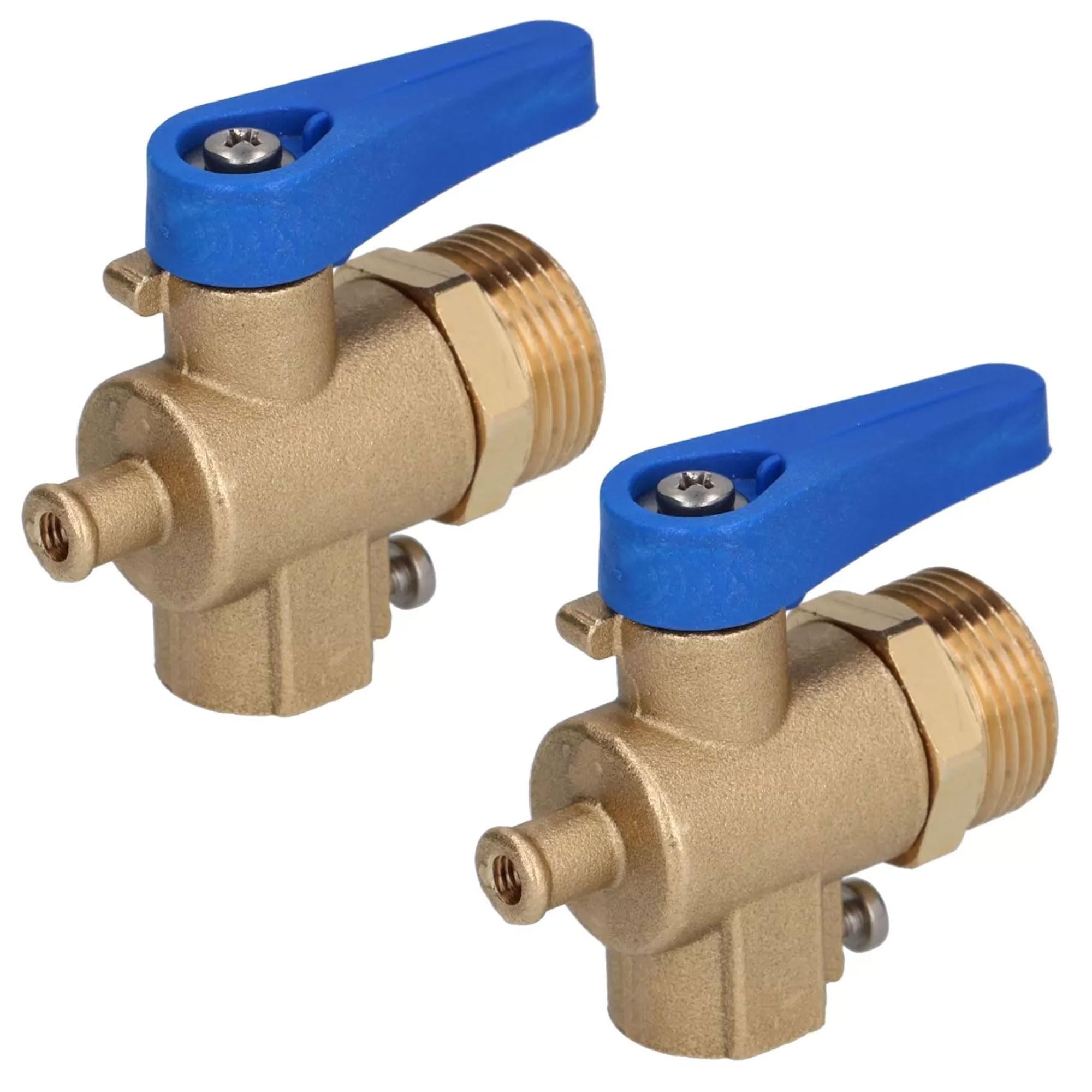 PACK OF 2 x LEVER TAPS 3/4" BSP FOR DVA MANUAL WATER SOFTENER DISHWASHER GLASSWASHER FILTER