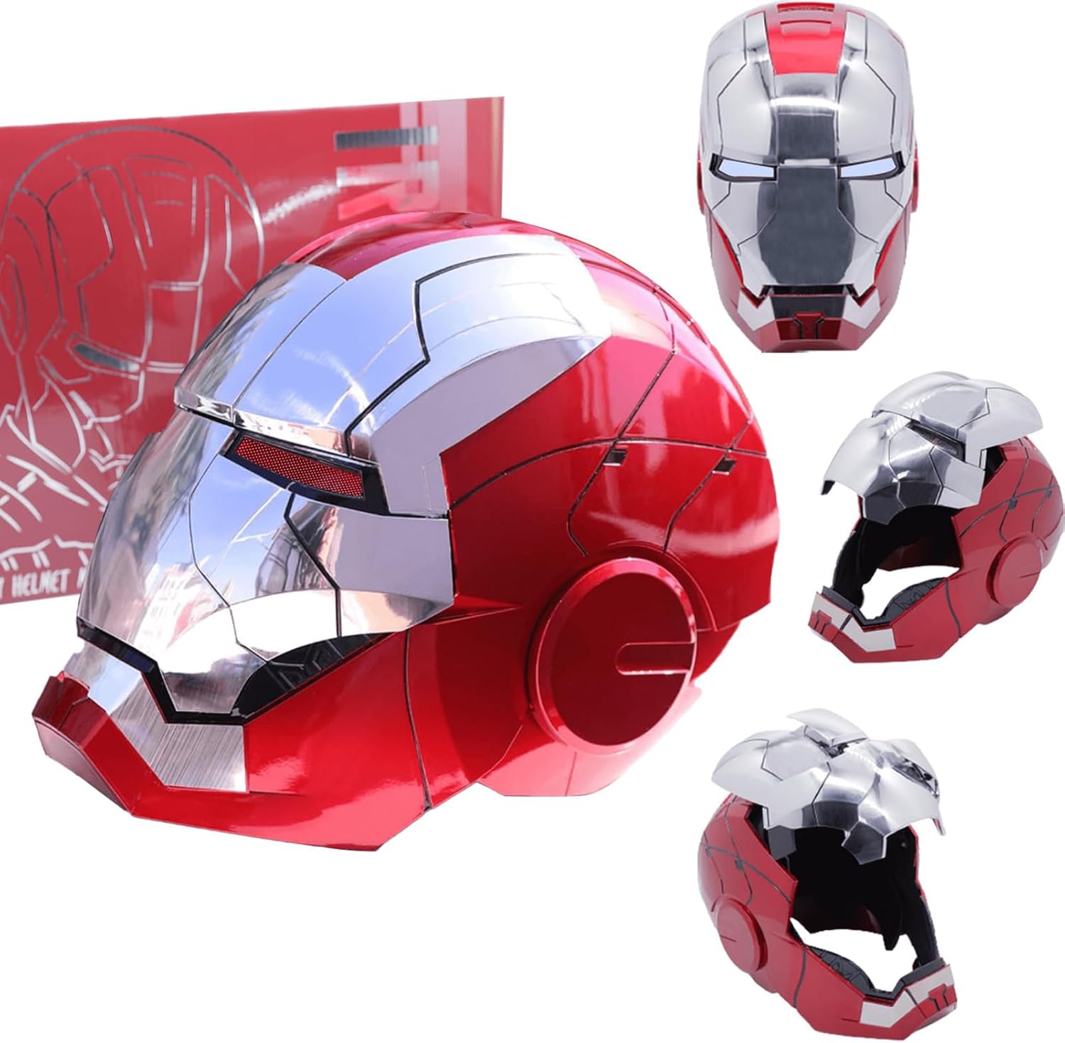 Iron-Man Helmet MK5 11 Cosplay Mask Electronic OpenClose Voice Control for Adult Kids Youth Superhero Movie Role-playing Helmet for Christmas