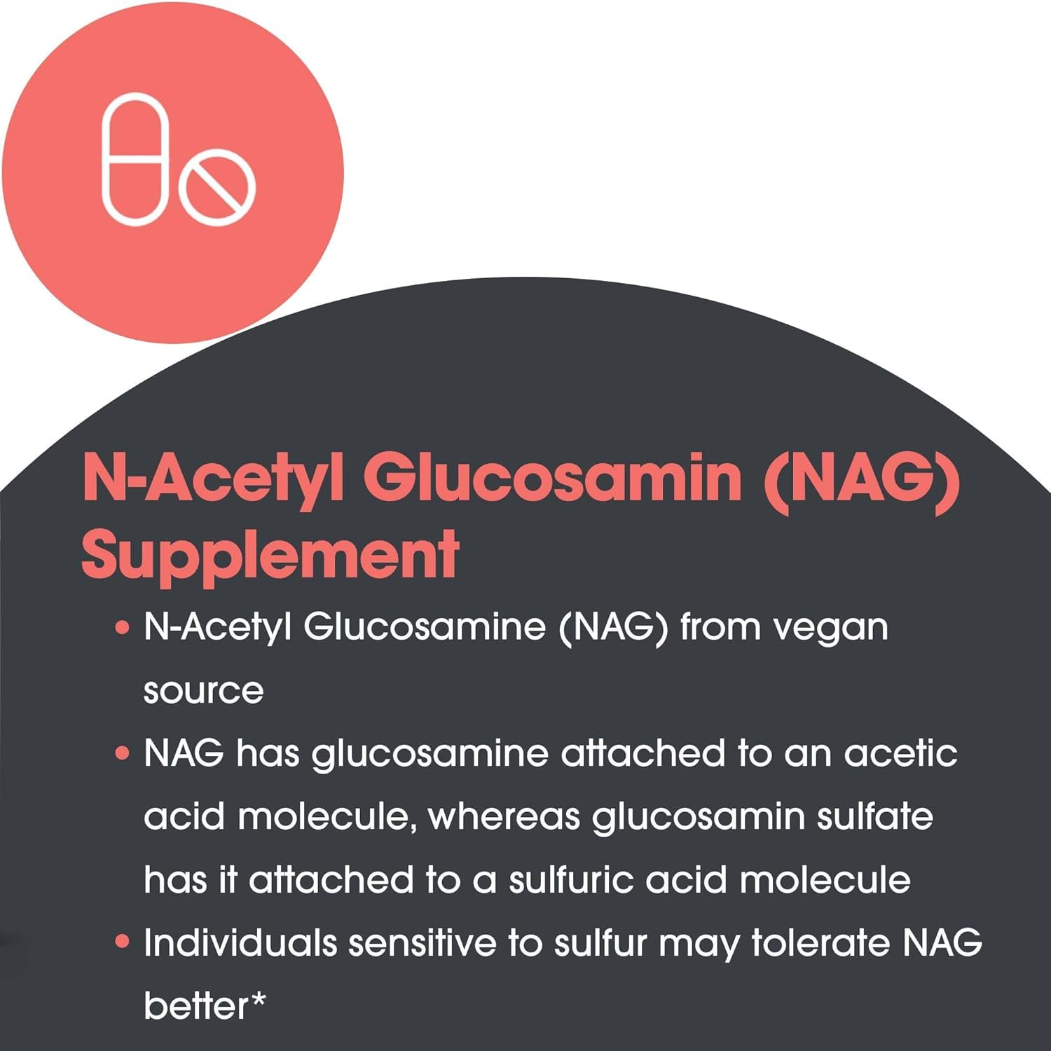Allergy Research Group N-Acetyl D-Glucosamine 500mg - NAG Supplement, Joint Support, Glucosamine Sulfate, Joint Health Formula, Motility Activator, Vegan, Non-Sulfur, Vegetarian Capsules - 90 Count - Image 5
