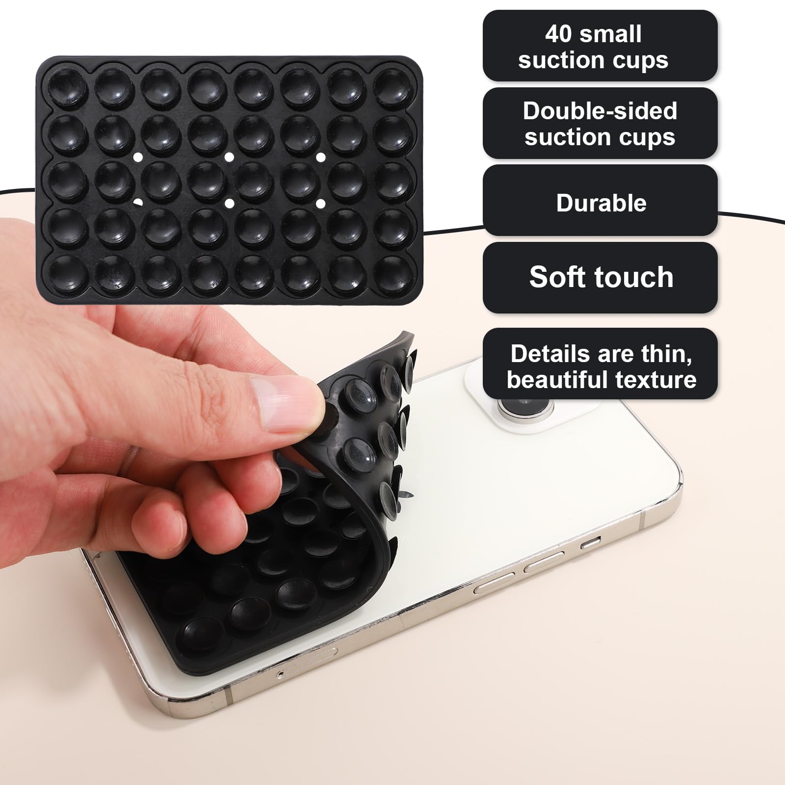 Supporto Ventosa Per Telefono In Silicone - Doppia Aspirazione Per Auto E Casa - Foto 4