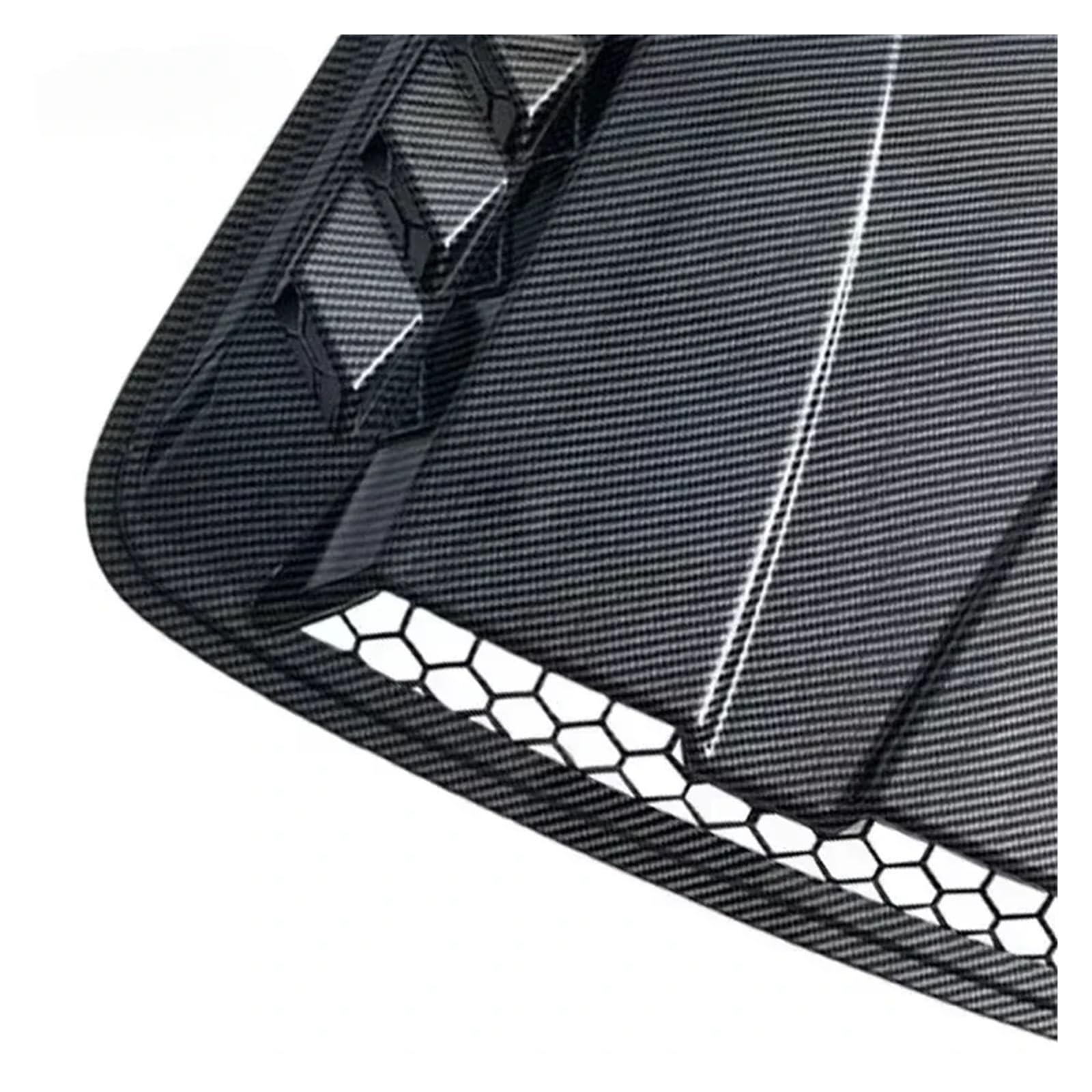 Scoop universale del motore anteriore in plastica ABS e scoop del cofano Copertura del cofano Adesivi decorativi Accessori esterni durevoli (Nero lucido)(Carbon Fiber)