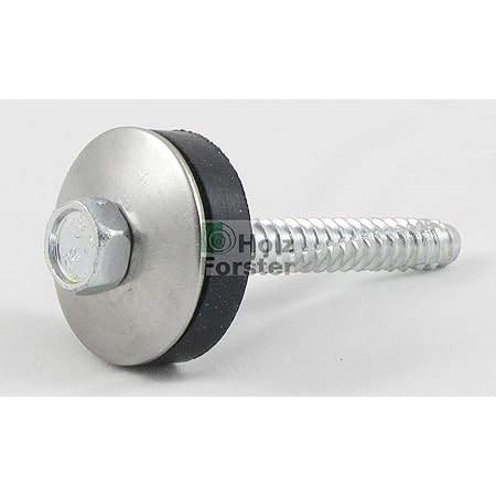 Gutta Faserzementschrauben 6,5x130 Mm V2A Edelstahl - Mit Pilzdichtung Für Wellzement-Platten