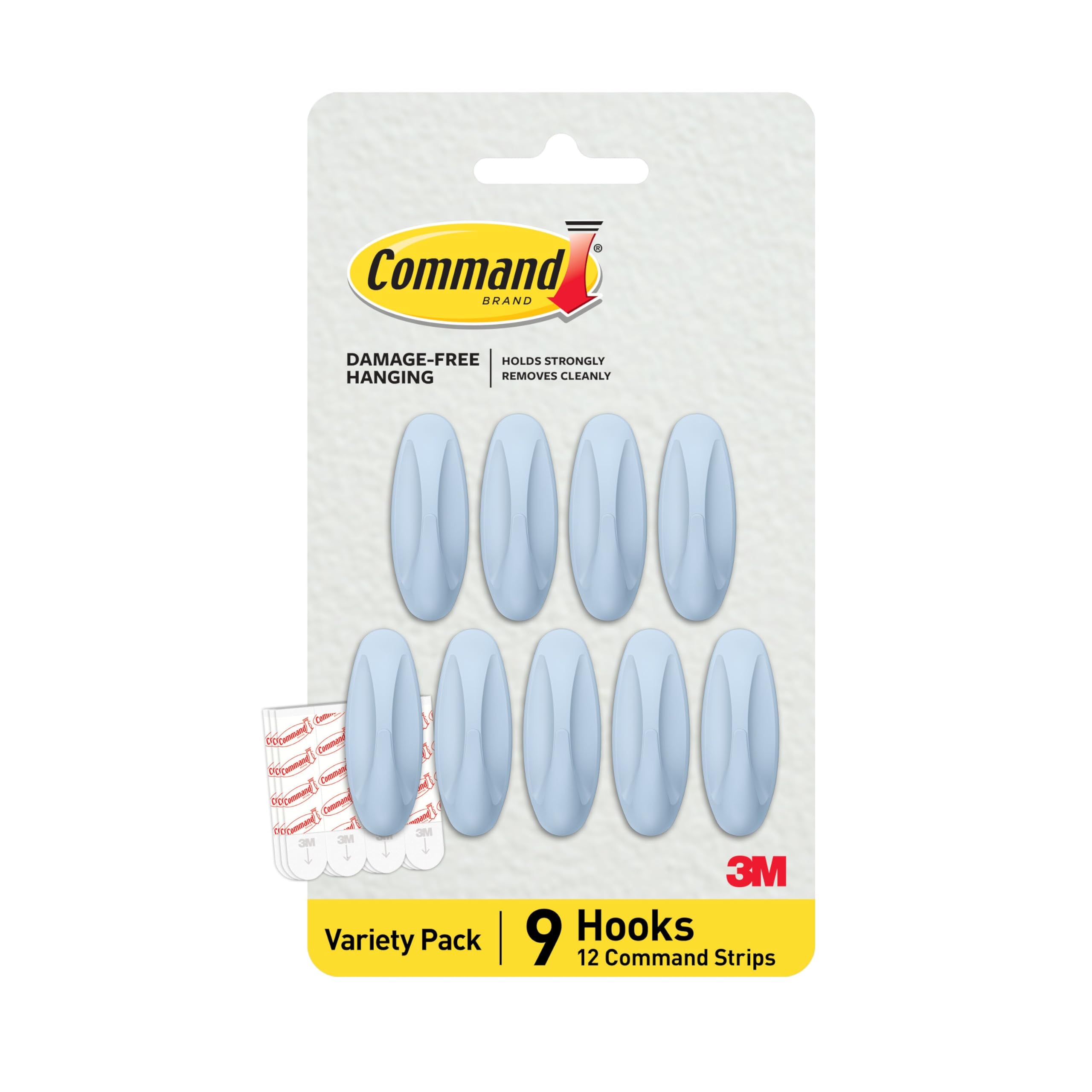 Command Hooks - 9 Hooks & 12 Strips -1