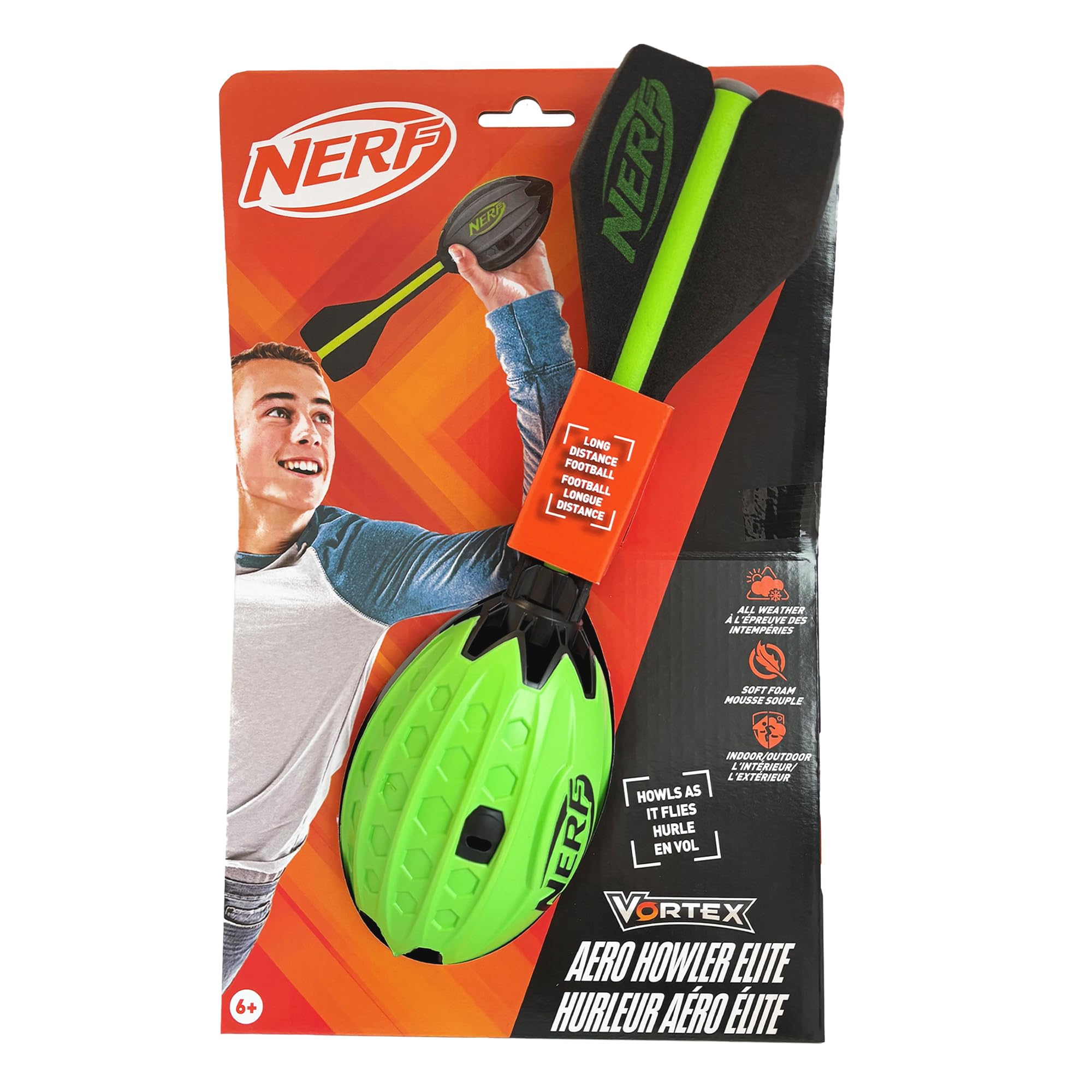 Nerf Vortex Elite - Proiettore aerodinamico ad Alta precisione per lanci potenti e a Lungo Raggio