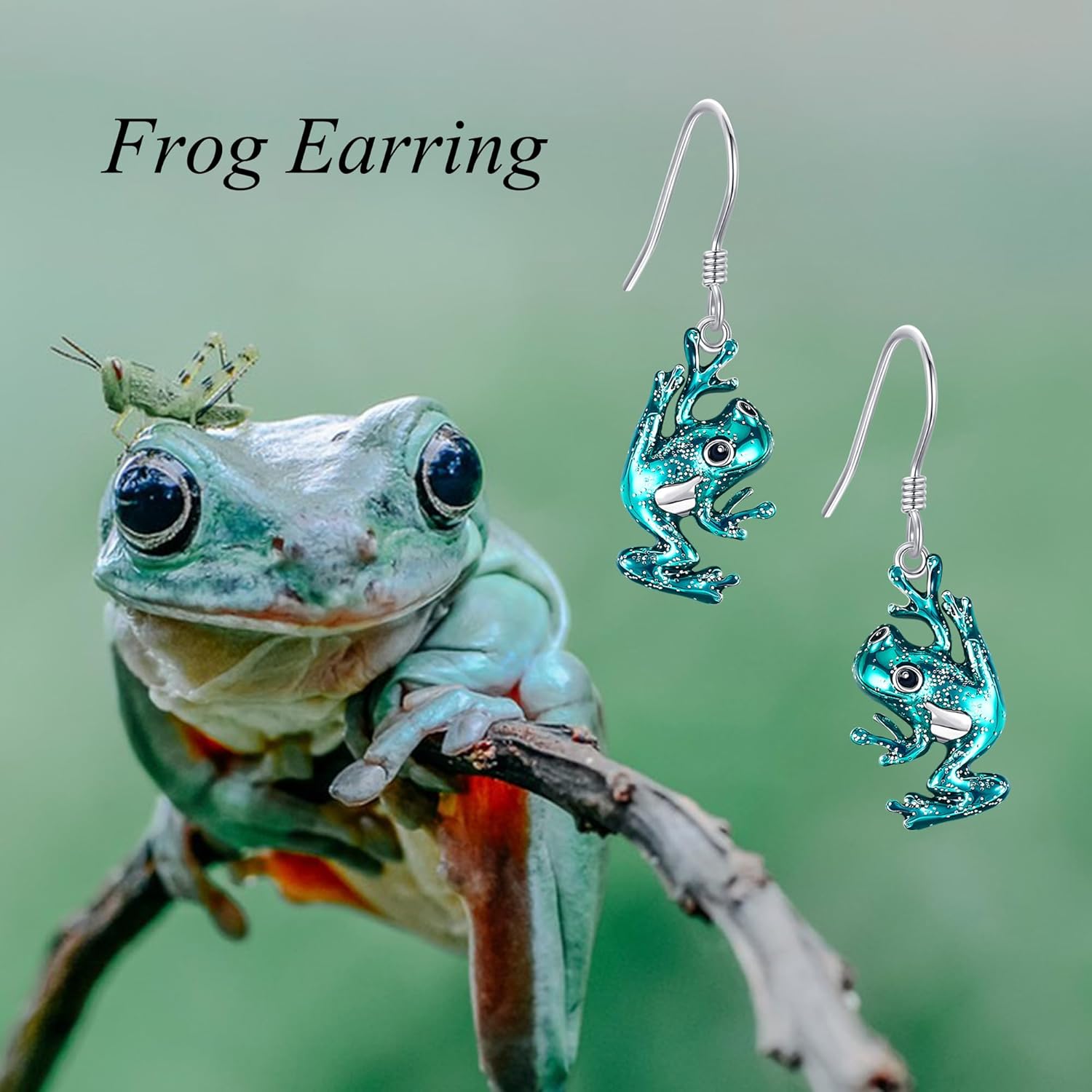 URONE Animal Earrings 925 Sterling Silver Squirrel/Frog/Duck/Opossum/Teddy Bear/Capybara/Red Panda Dangle Earrings Cute Animal Jewelry Gifts for Women - Image 6