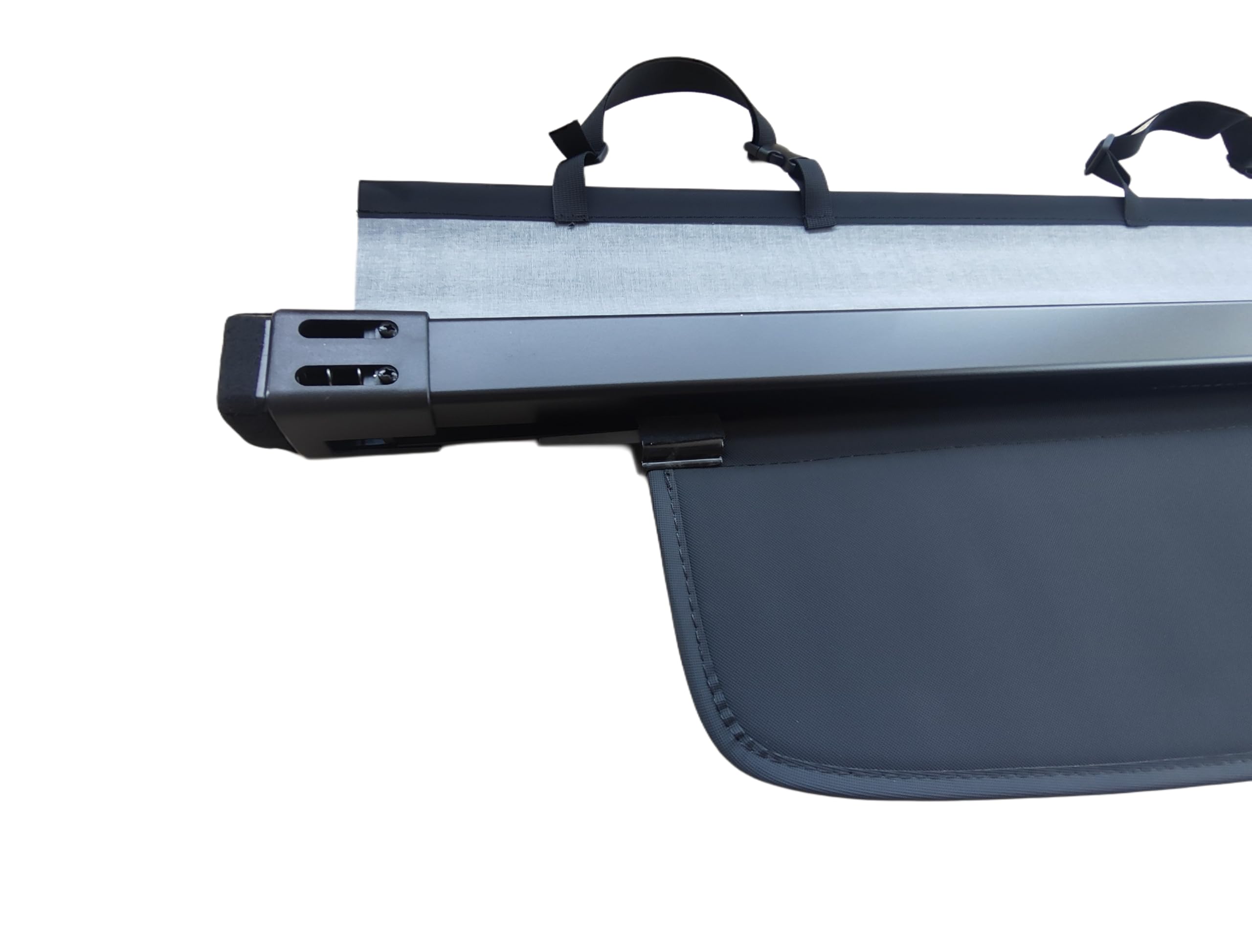 GEPCO Laderaumabdeckung Rollo kompatibel mit VW Touareg II (7P) 2010-2018 | Kofferraumabdeckung Hutablage Gepäckraumabdeckung | Kofferraumrollo Sichtschutz Schwarz | OEM 7P6867773