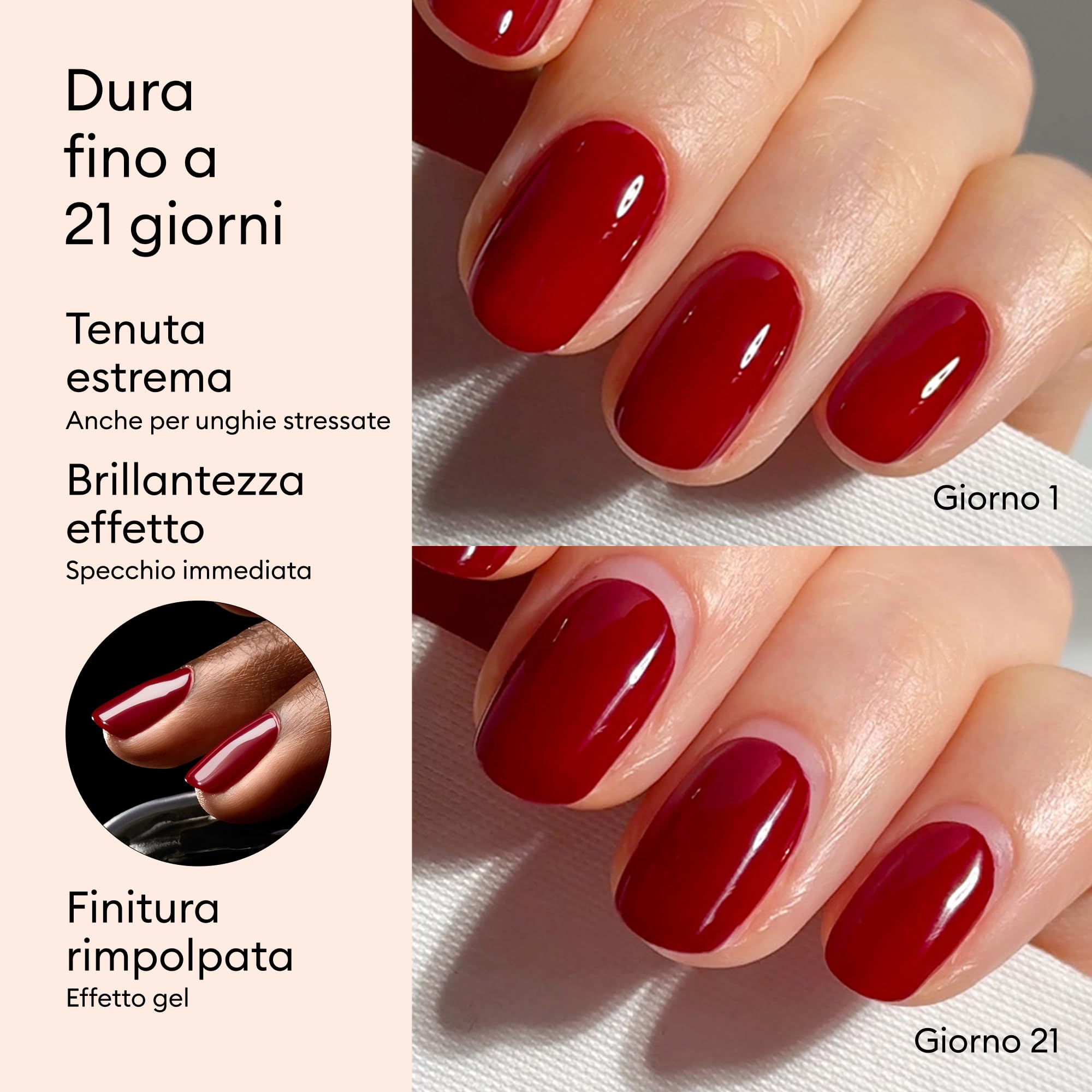 Manucurist Kit Gel Unghie Xtrem Flash con Poppy Red & Hortencia - Due Smalto Semipermanente con Lampada LED 36W, Base e Top Coat Semipermanente, Solvente e Clip - Fino a 21 Giorni
