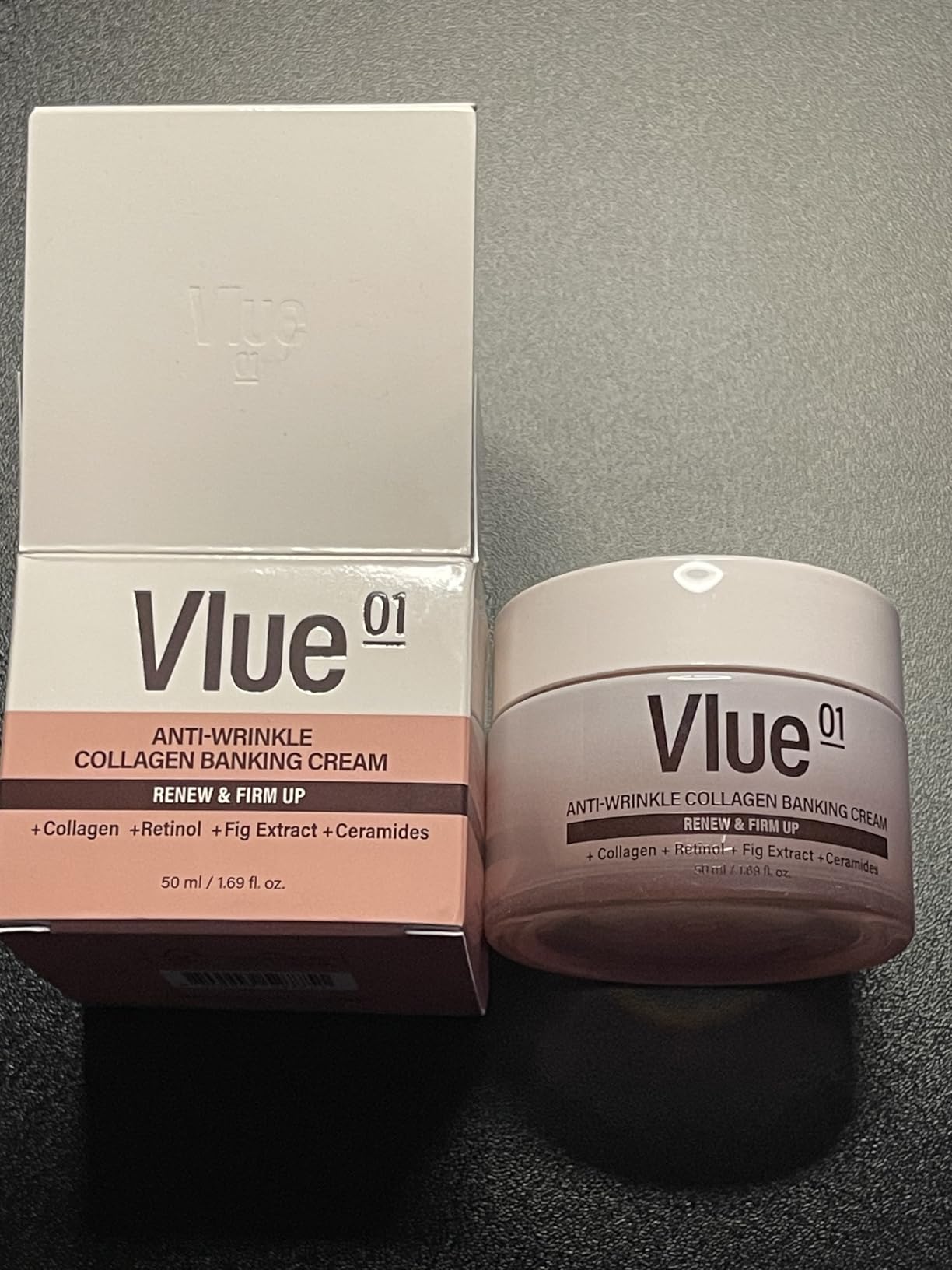 VLUE 01 VLUE Retinol Collagen Cream - Anti-Aging Ceramide Moisturizer for Wrinkles & Sagging Skin, Hydrating & Lifting, Korean Skincare, 1.69 fl. oz