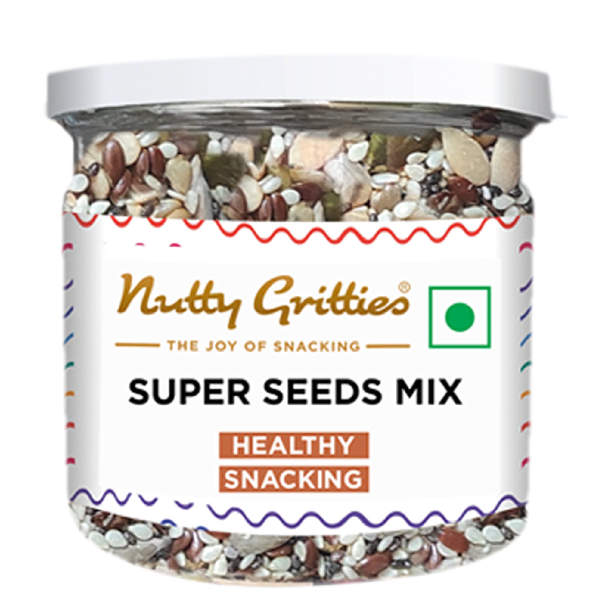 Nutty Gritties Super Seeds Mix 100g - Roasted - Flax, Chia, Sesame, Sunflower, Watermelon, Pumpkin Seeds (B08WRMVV2S) Amazon Price History, Amazon Price Tracker