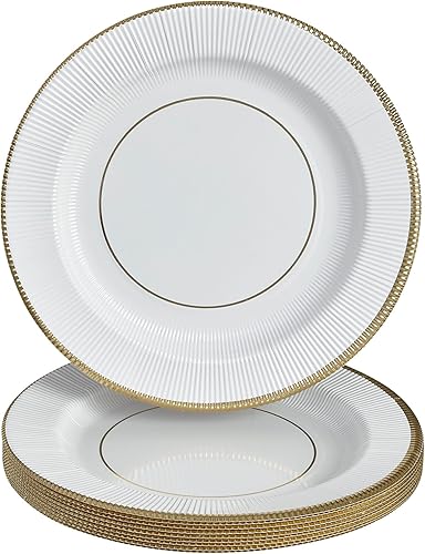 Silver Spoons PLACAS CARGADORAS DE RIMA REDONDAS DESECHABLES - 10 PC - OroBlanco