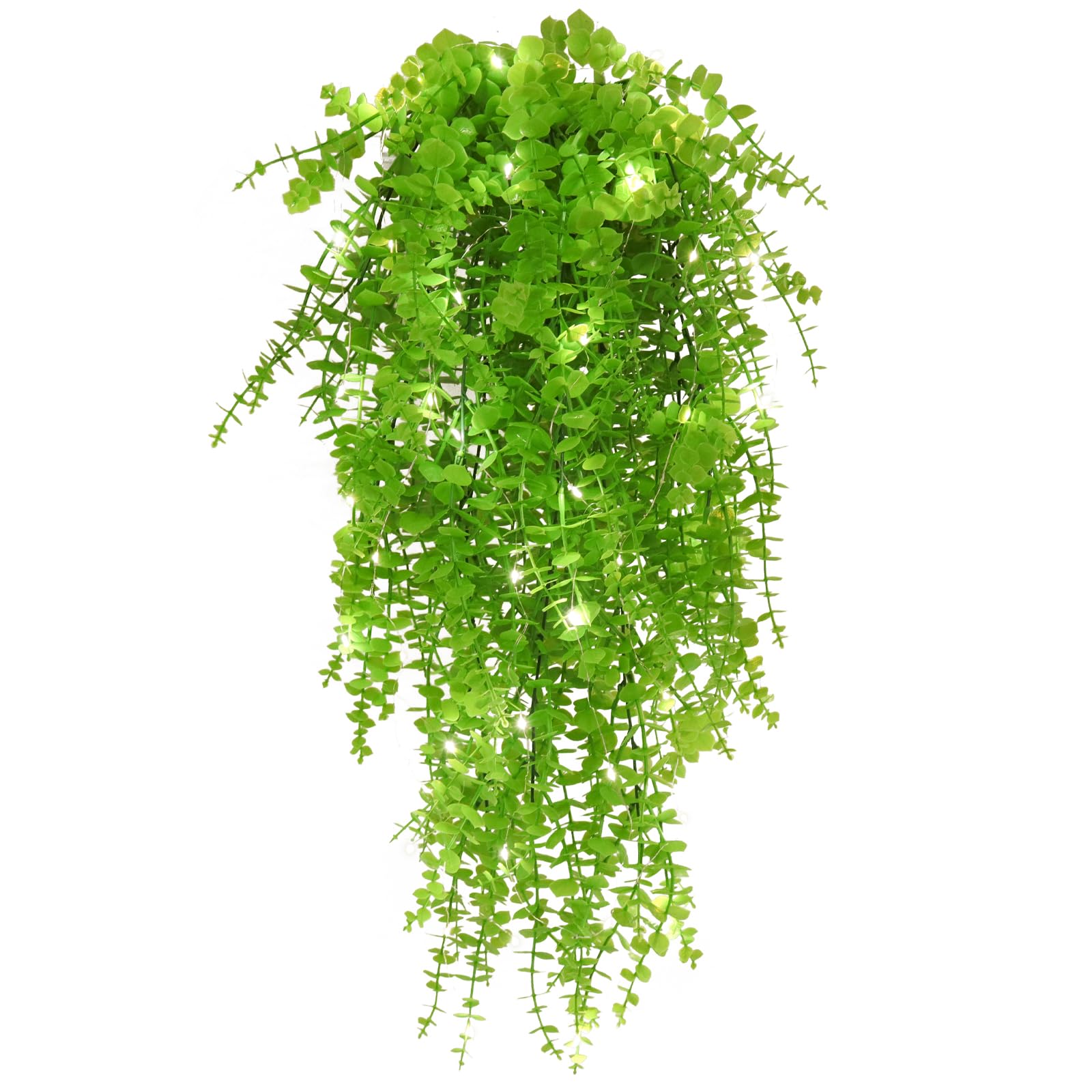 Artificial Hanging Plants Wall Decoration Faux Hanging Plants Indoor Fake Money Plants Hanging Plants Fake Plastic Plants for Indoor Bedroom Wall Home