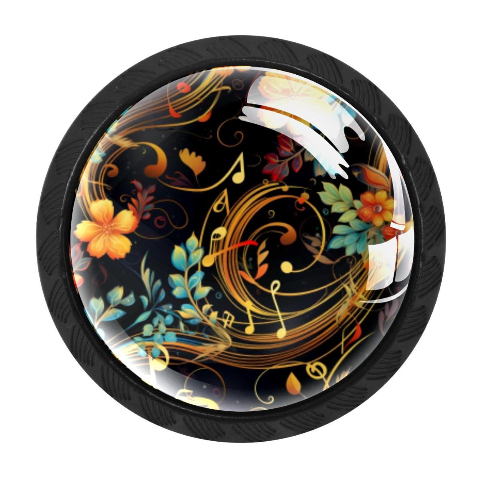 Chenzzzz Multicolored 11 Music Note Cabinet Knobs 4 Pieces Drawer Kitchen Cabinets Dresser Cupboard Wardrobe Unique Pulls Handles