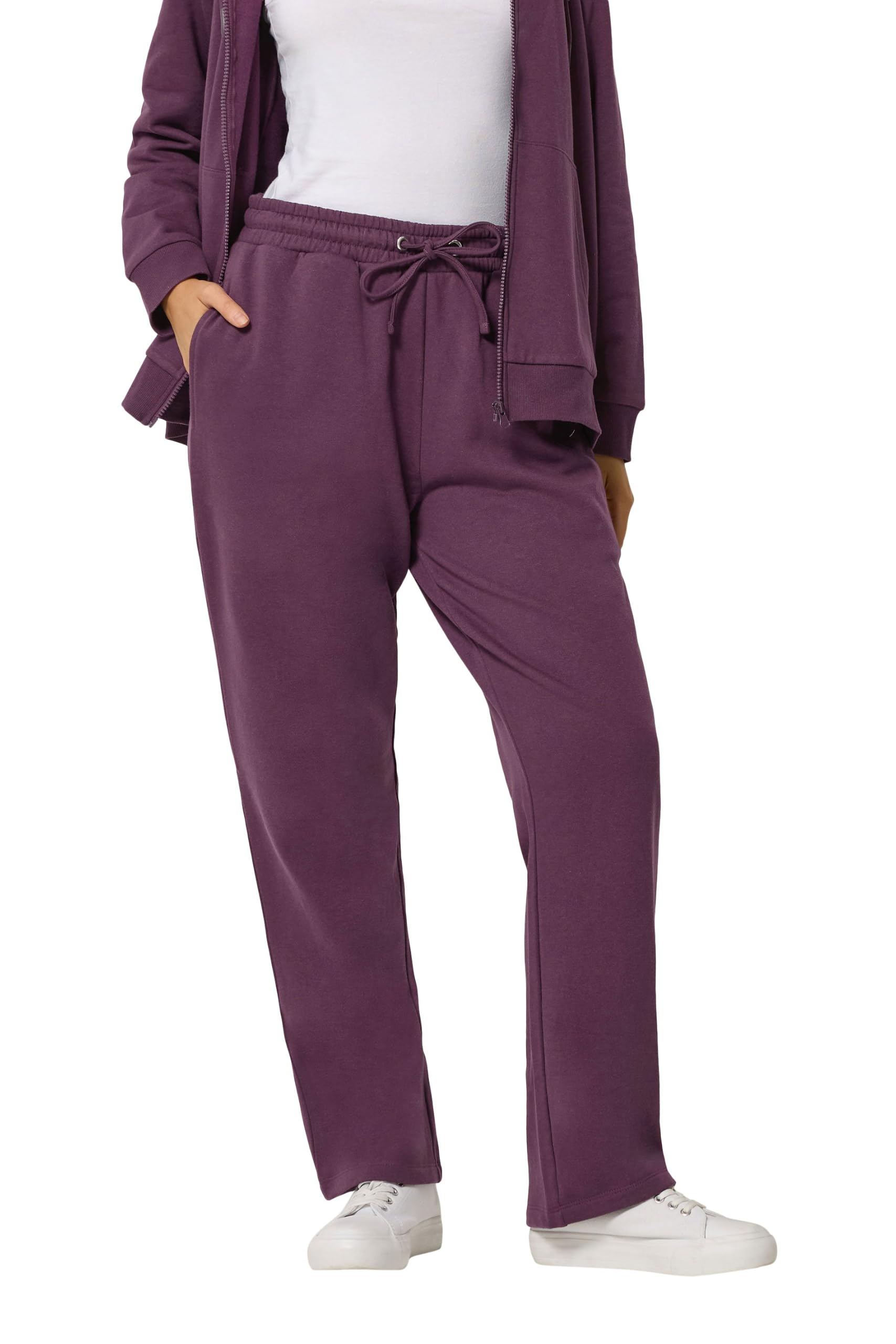 M&Co Women's Purple Straight Leg Joggers In | : Size 20
