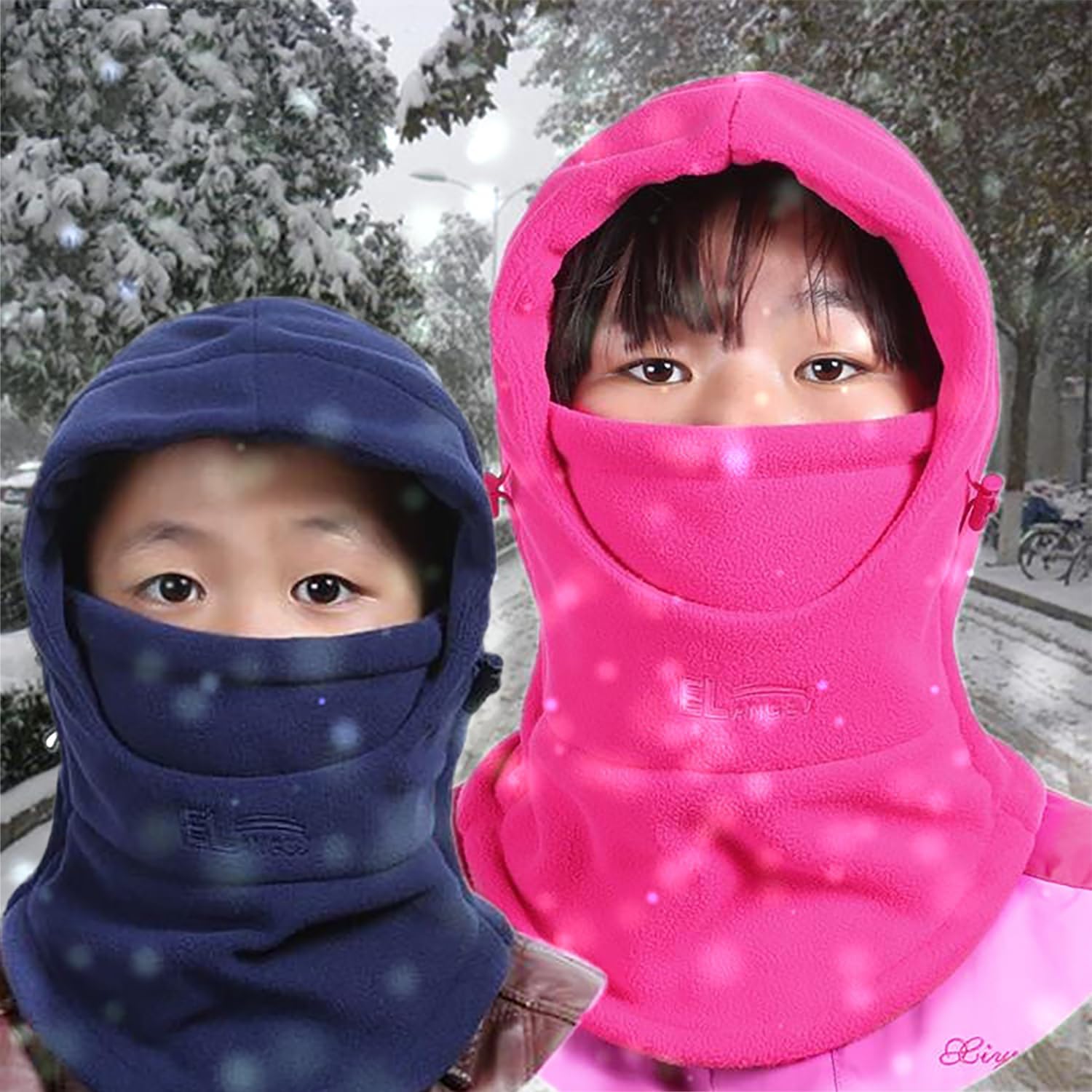 Children's Balaclavas Hat Thick Thermal Windproof Ski Cycling Face Mask Caps Hood Cover Adjustable Cap - Image 2