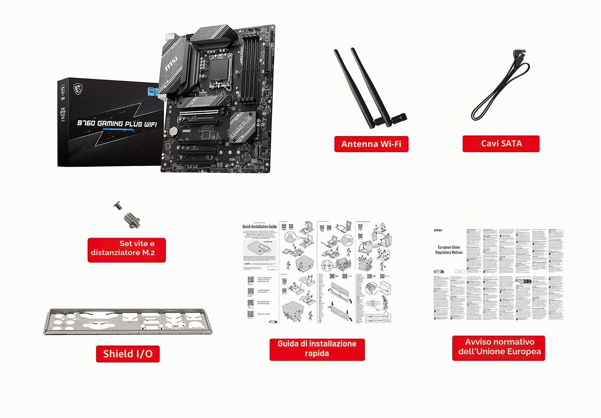 PLACA BASE MSI PRO B760 GAMING PLUS WIFI 1700 ATX 4XDDR5