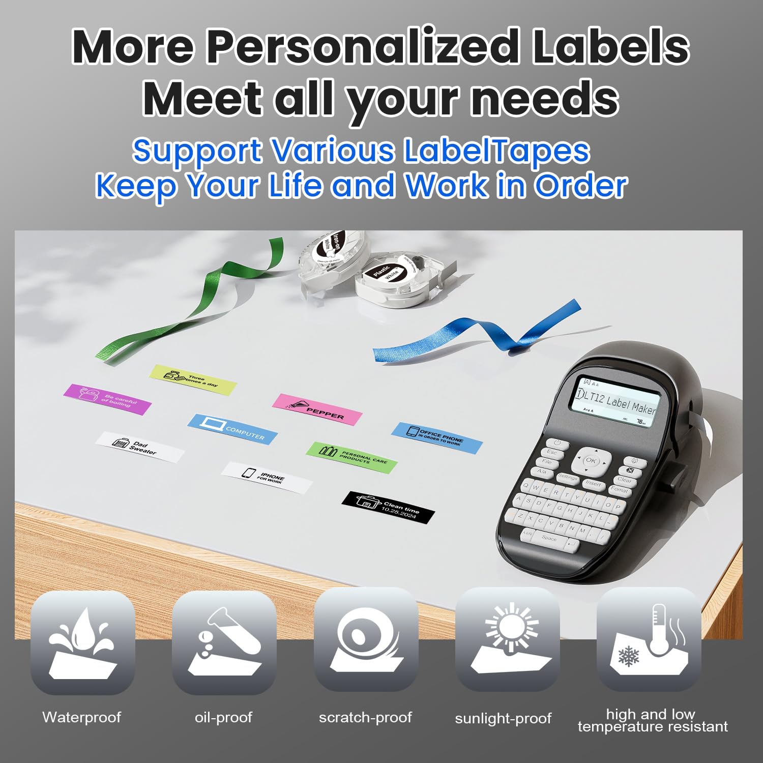 Phomemo LT12 Handapparaat, bluetooth-labelprinter met accu Phomemo LT12 Handapparaat, bluetooth-labelprinter met accu