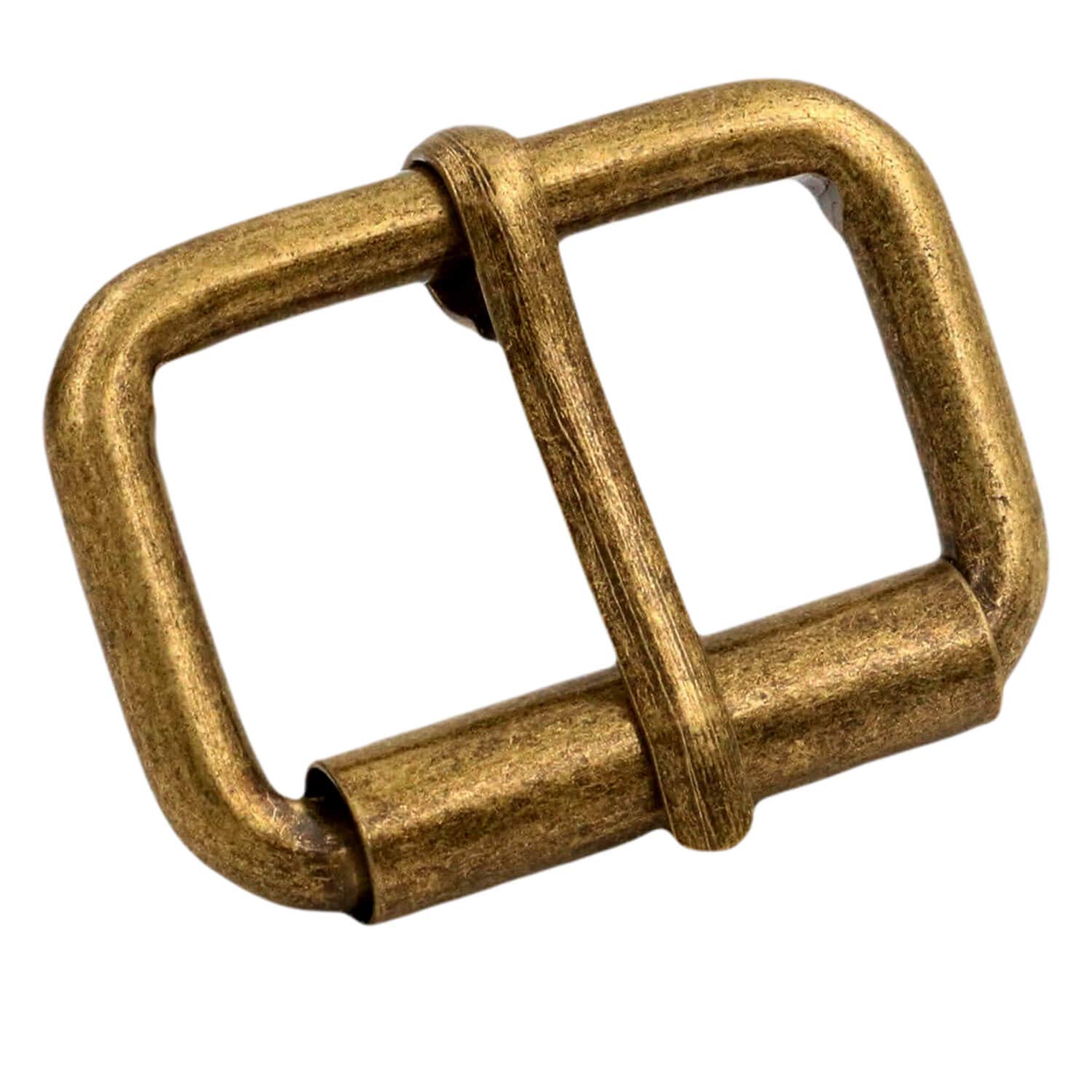 BIKICOCO Roller Buckle, 1'' x 5/8'' Heel Rolling Bar Buckles for Bags Leather Webbing Straps, Bronze - Pack of 20