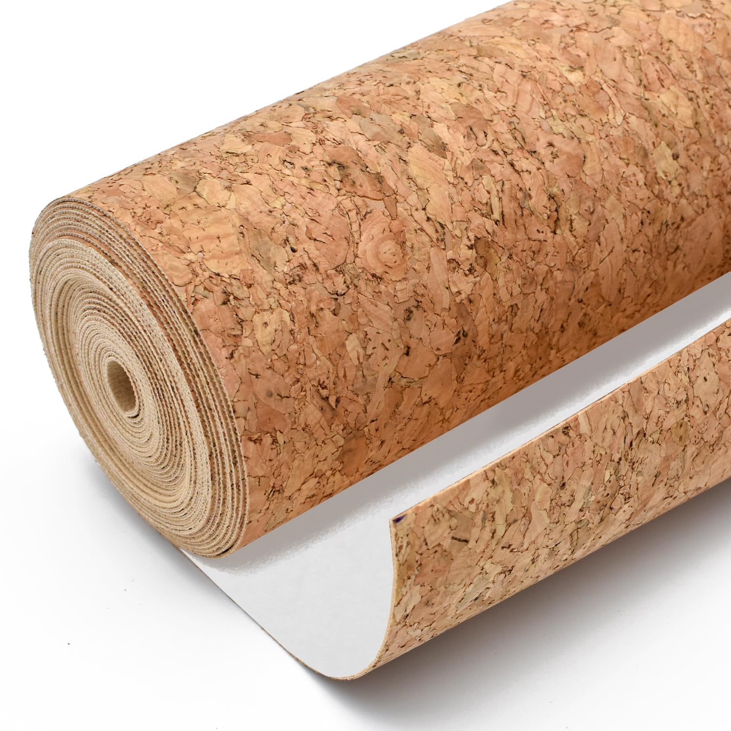 Rollo de Corcho Adhesivo 2,5m x 30cm x 1mm para Interiorismo y Bricolaje