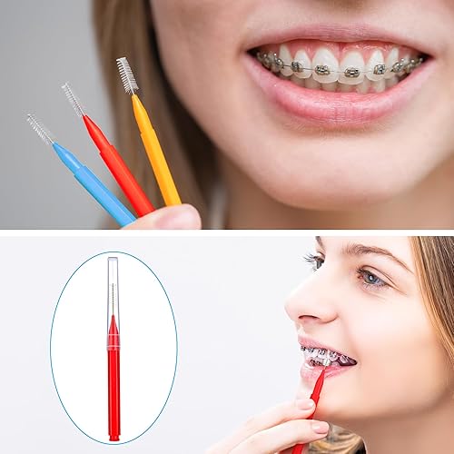 Miniatura 6 de Patelai 100 piezas de cepillos para limpiador, cepillo interdental, palillo de dientes, cabezal de hilo dental dental, higiene dental, hilo dental,